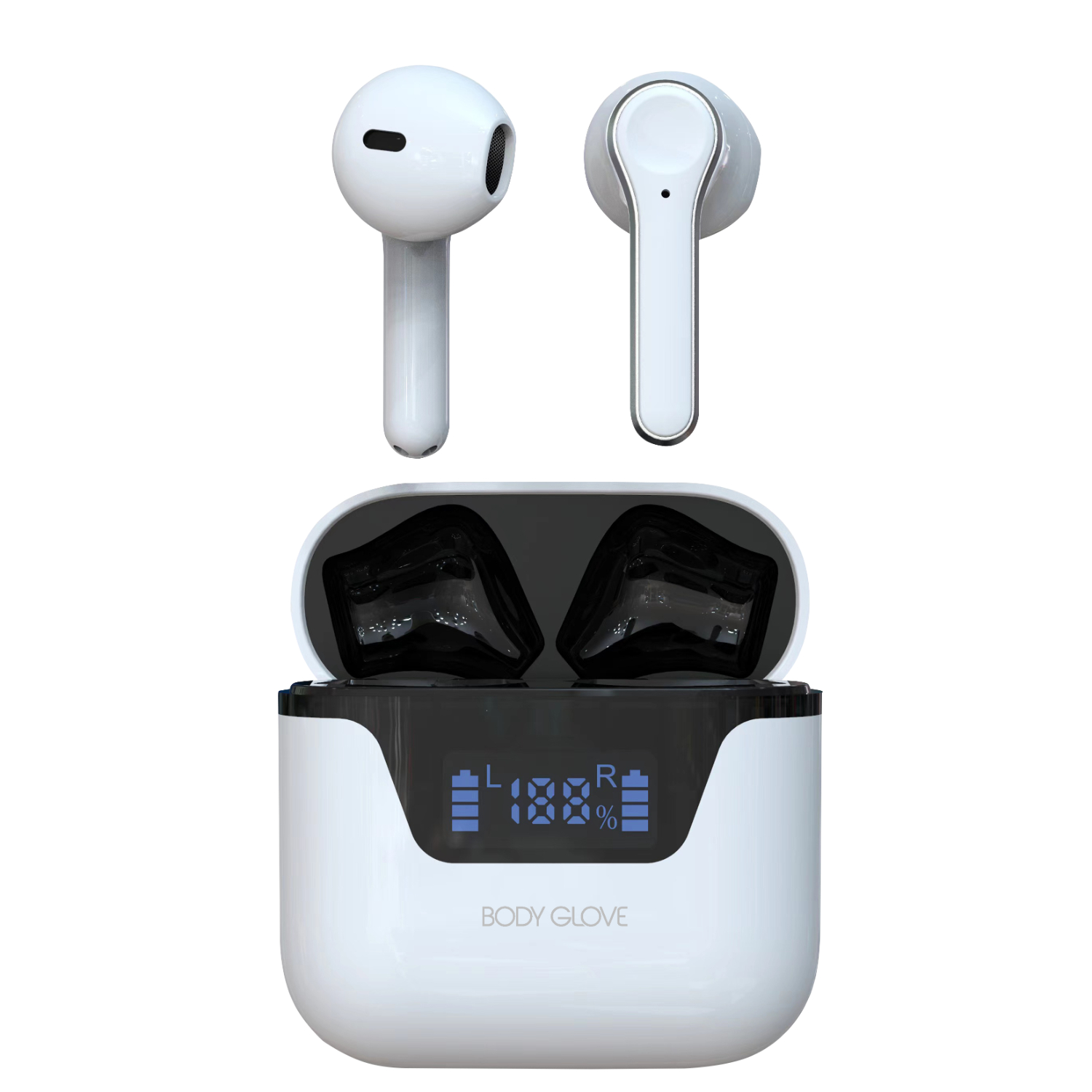 Body Glove Mini Pods Lux Wireless Earbuds (White and Black) - Image 2