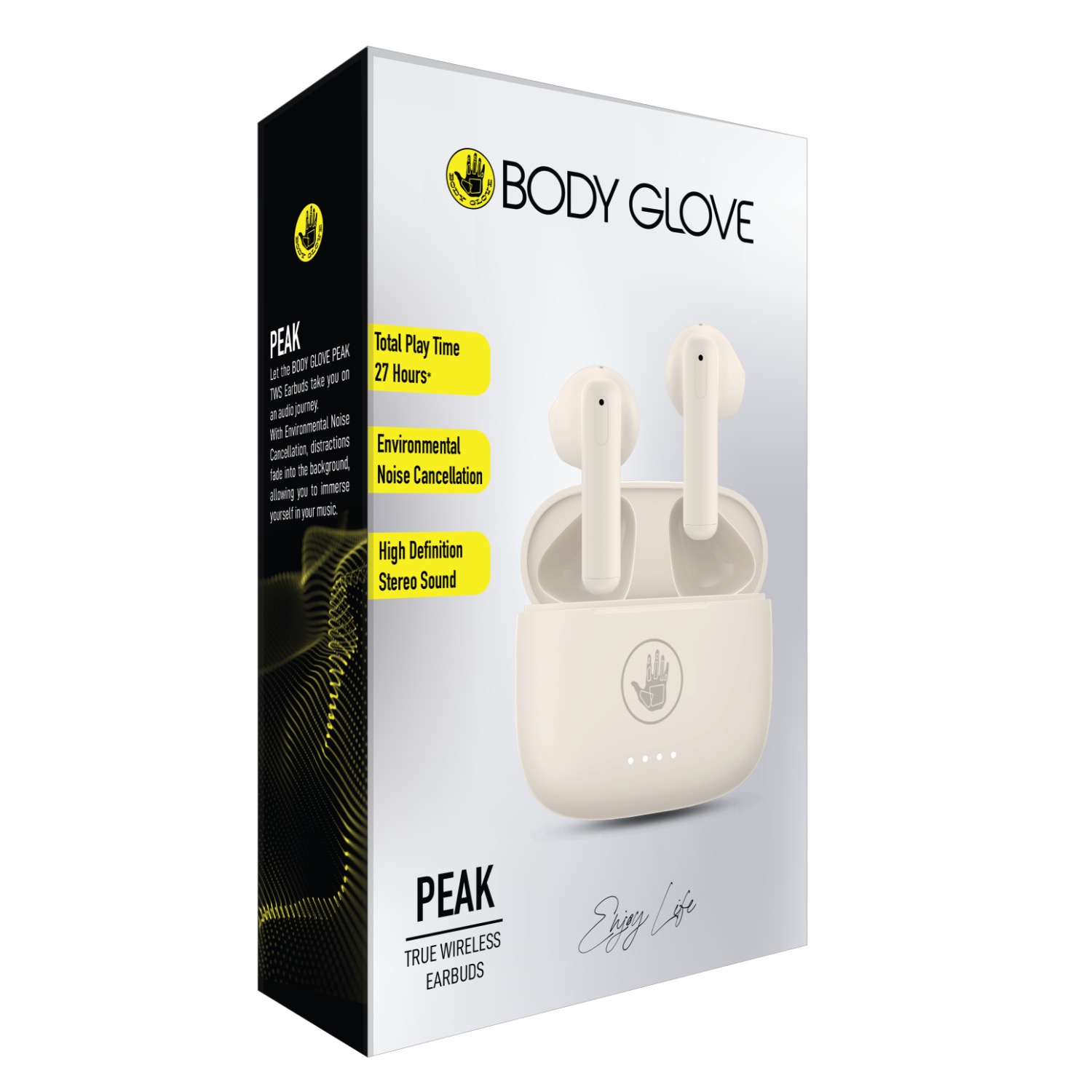 Body Glove PEAK Environmental Noise Cancellation (ENC) True Wireless (TWS) Earbuds (Cream) - Image 9