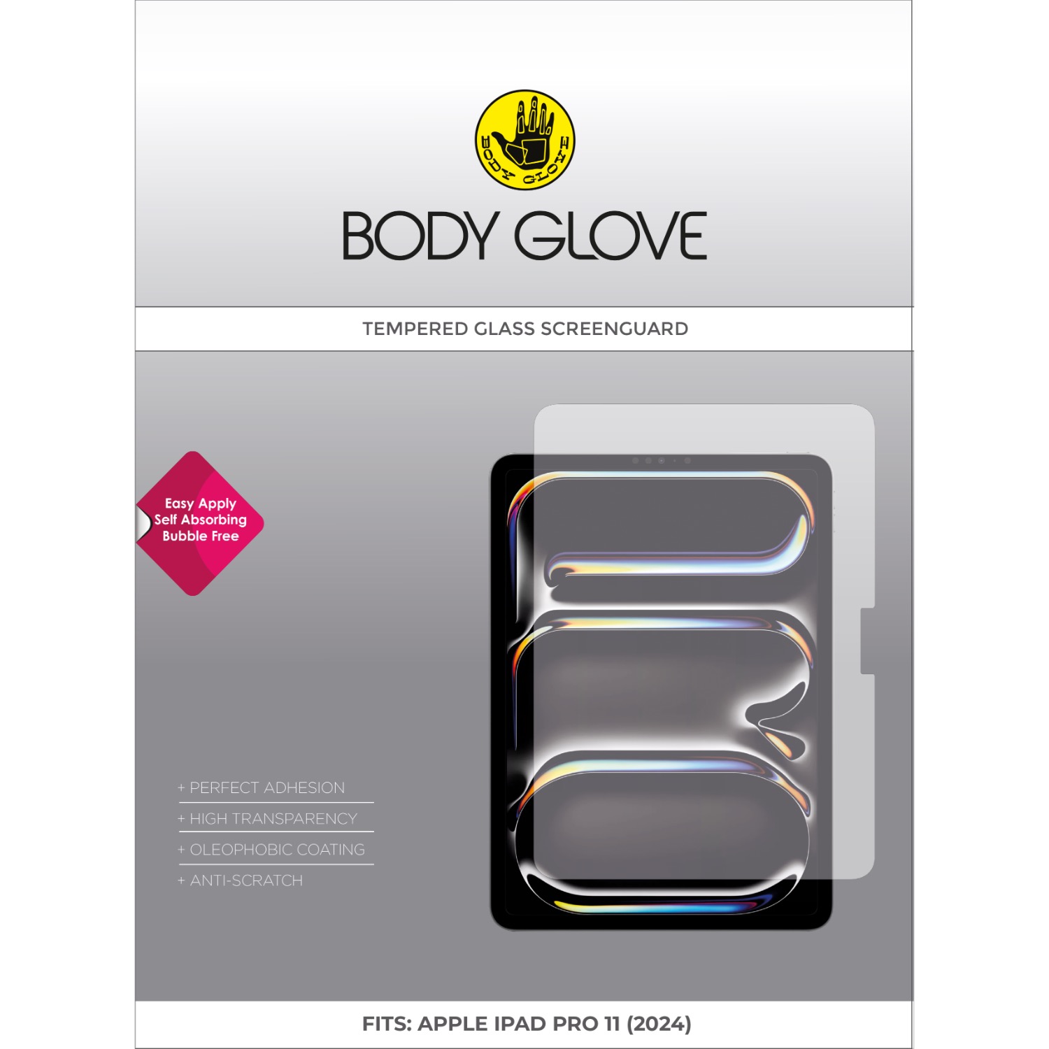 Body Glove Tempered Glass Screenguard - Apple iPad Pro 11 (2024 and 2025) (Clear)