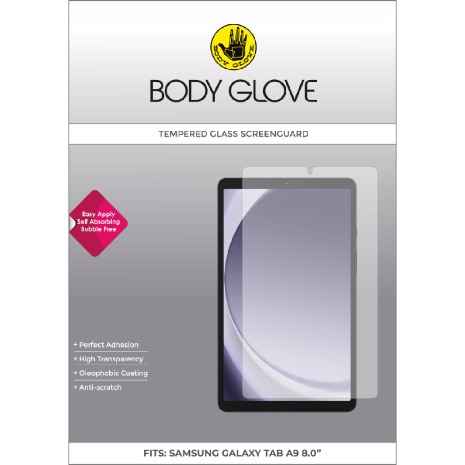 Body Glove Tempered Glass Screenguard - Samsung Galaxy Tab A9 (Clear)