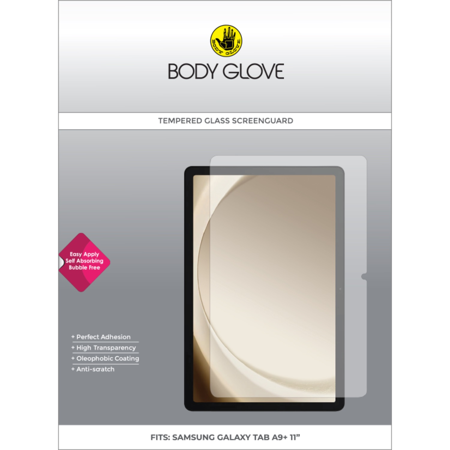 Body Glove Tempered Glass Screenguard - Samsung Galaxy Tab A9 Plus (Clear)