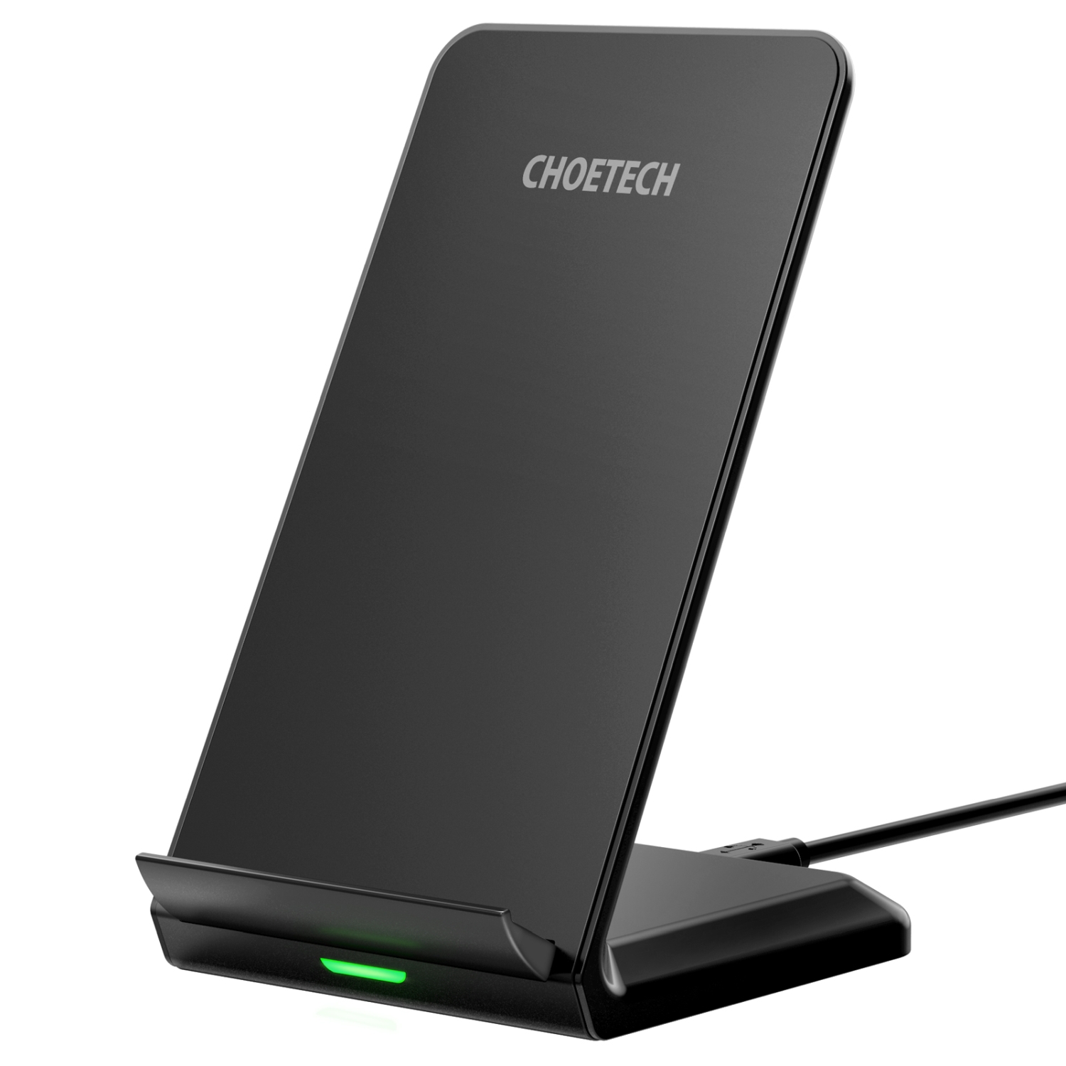 Choetech (Model T524-F) 15W Fast Wireless Charging Desktop Stand plus USB to Type C Cable (Black)