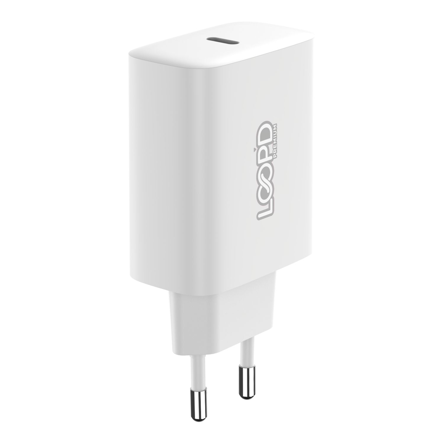 Loopd 20W Single Type C Port Wall Charger (White)