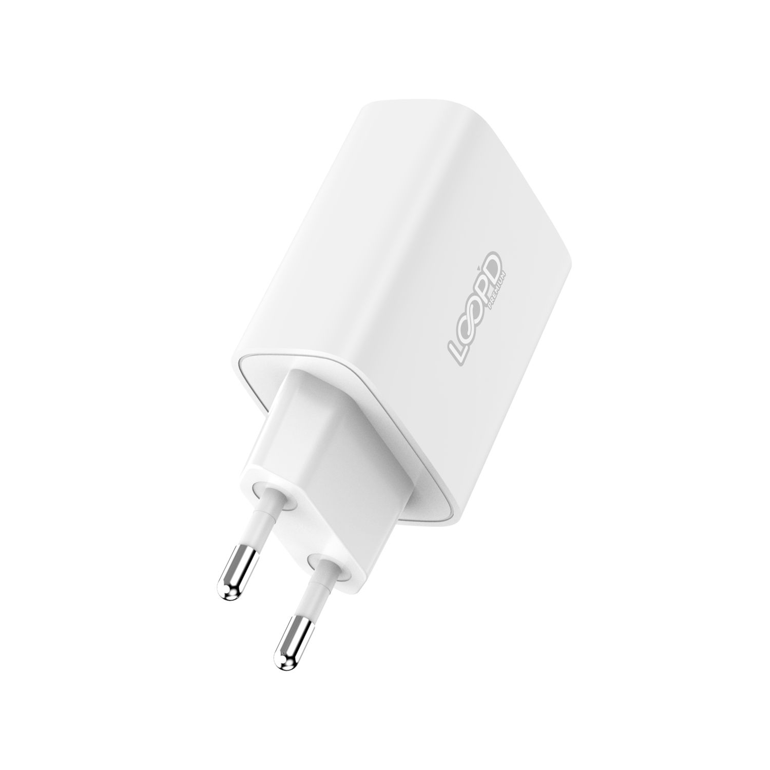 Loopd 20W Single Type C Port Wall Charger (White) - Image 3