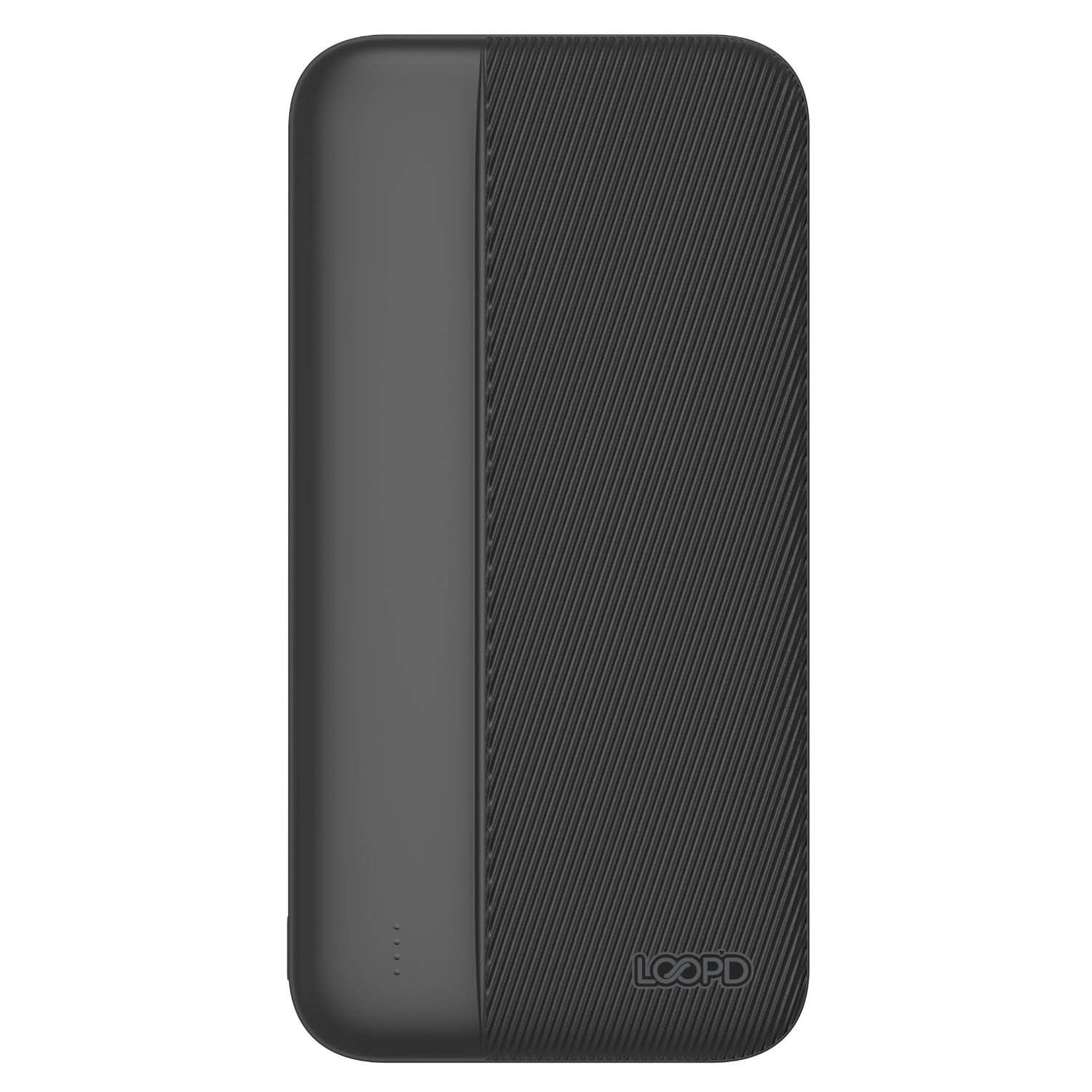 Loopd 10 000mAh Dual USB Port 4LED Indicator Powerbank (Black)
