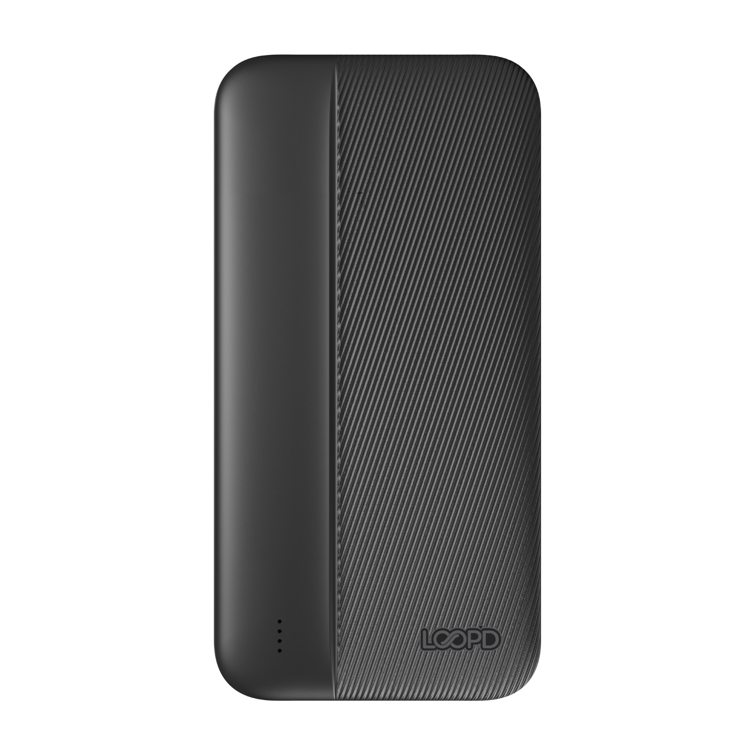 Loopd 20 000mAh Dual USB Port 4LED Indicator Powerbank (Black)