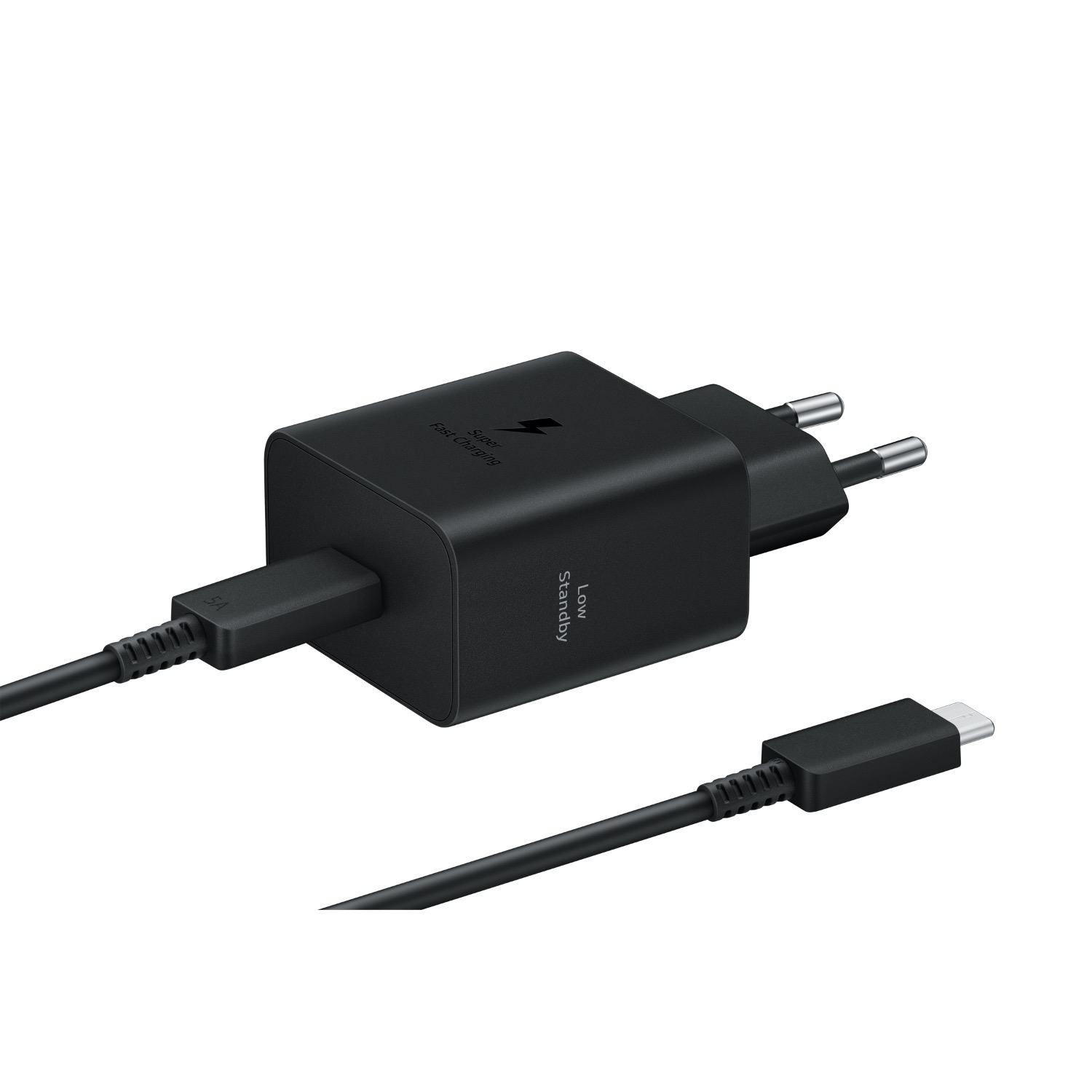 Samsung Original 45W Single Type C Port Super Fast Charging Wall Charger plus Type C to Type C Cable (Black) - Image 4