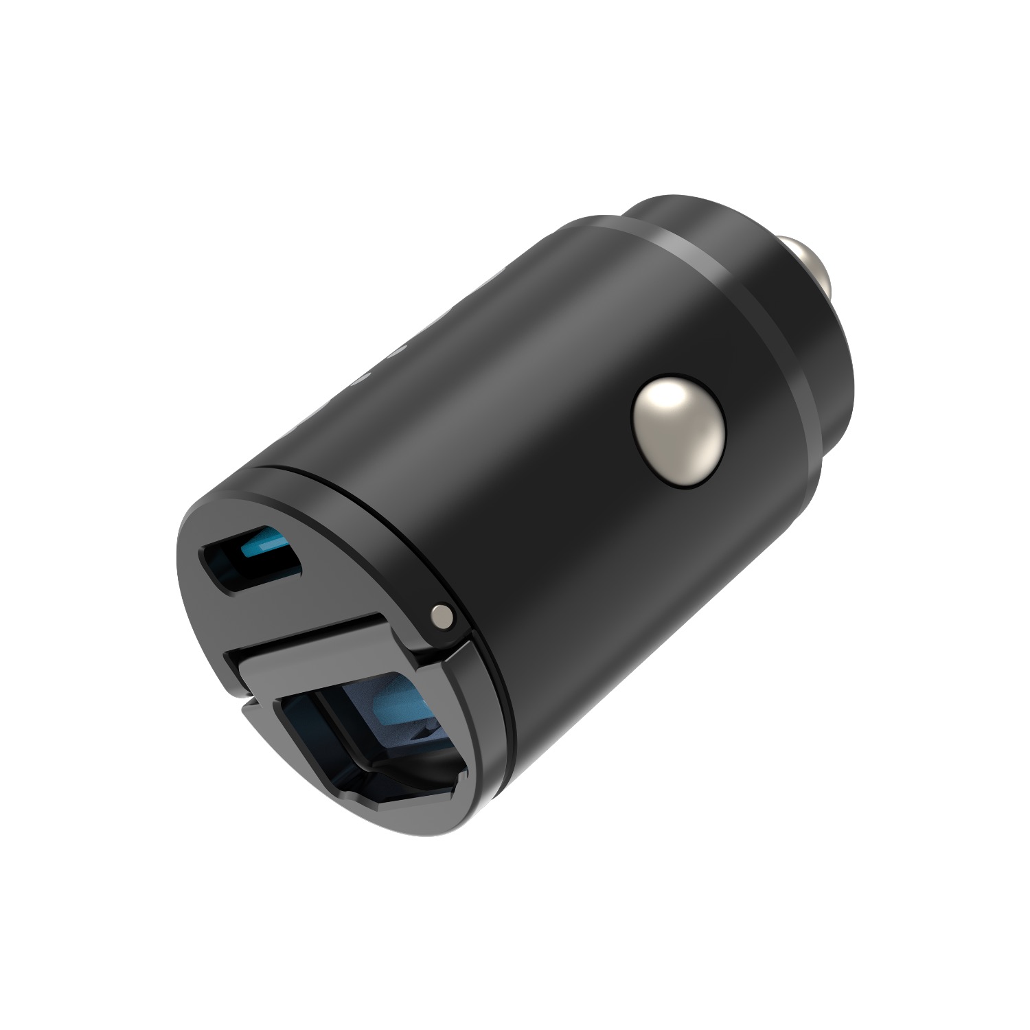Snüg 30W Dual Port (1 USB and 1 Type C) PD Fast Charging Car Charger (Black) - Image 2