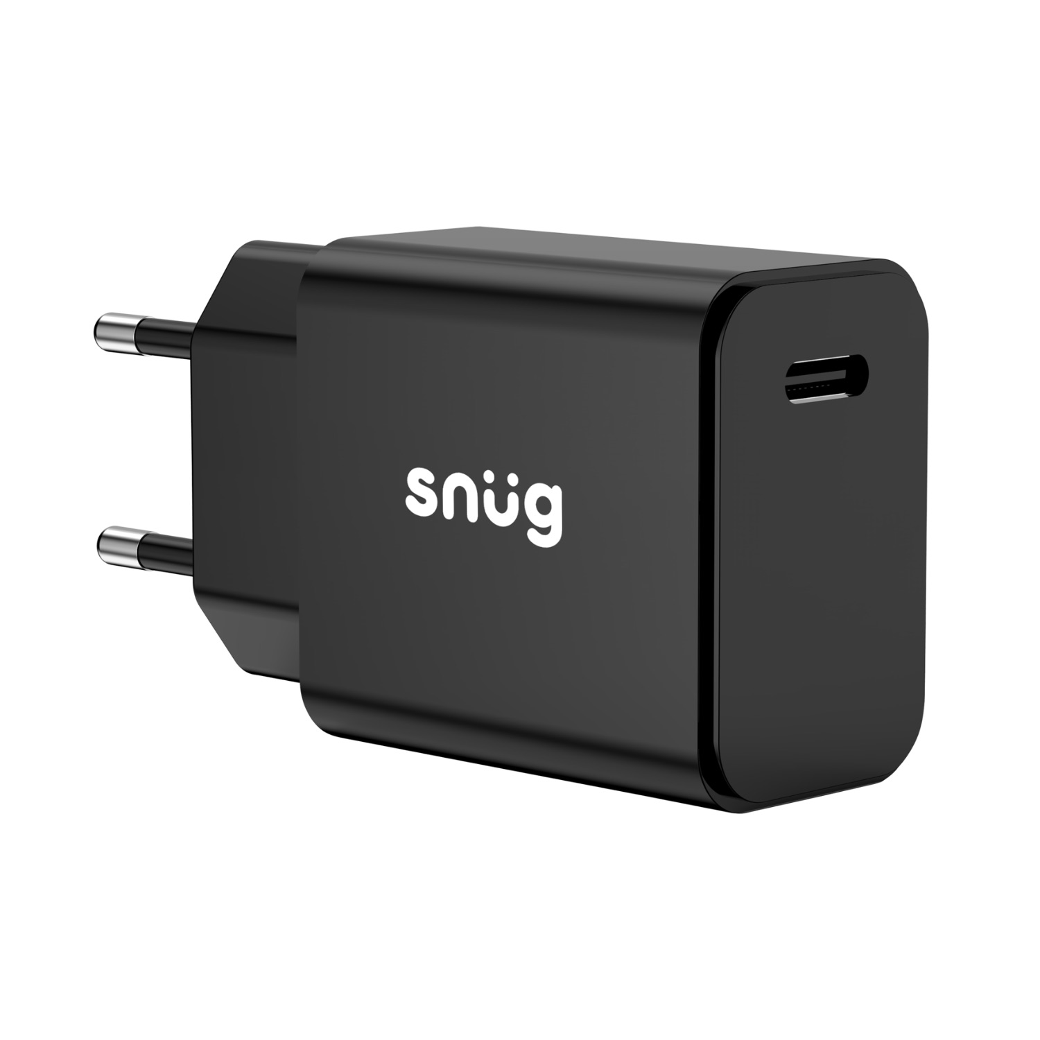 Snüg 20W Single Type C Port PD Fast Charging Wall Charger (Black)