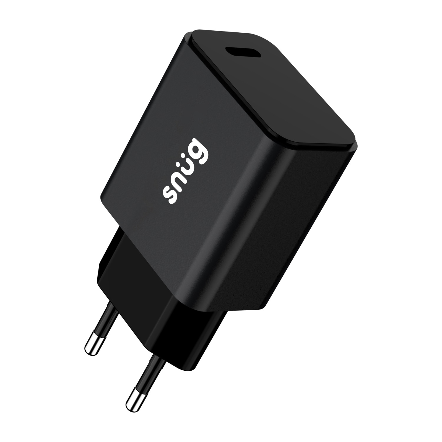 Snüg 20W Single Type C Port PD Fast Charging Wall Charger (Black) - Image 3