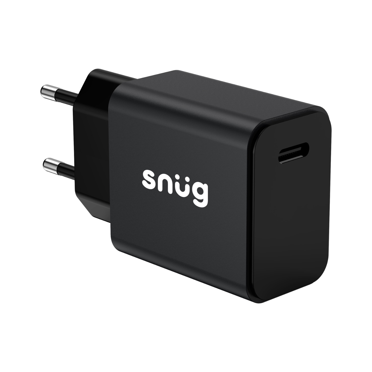 Snüg 20W Single Type C Port PD Fast Charging Wall Charger (Black) - Image 4