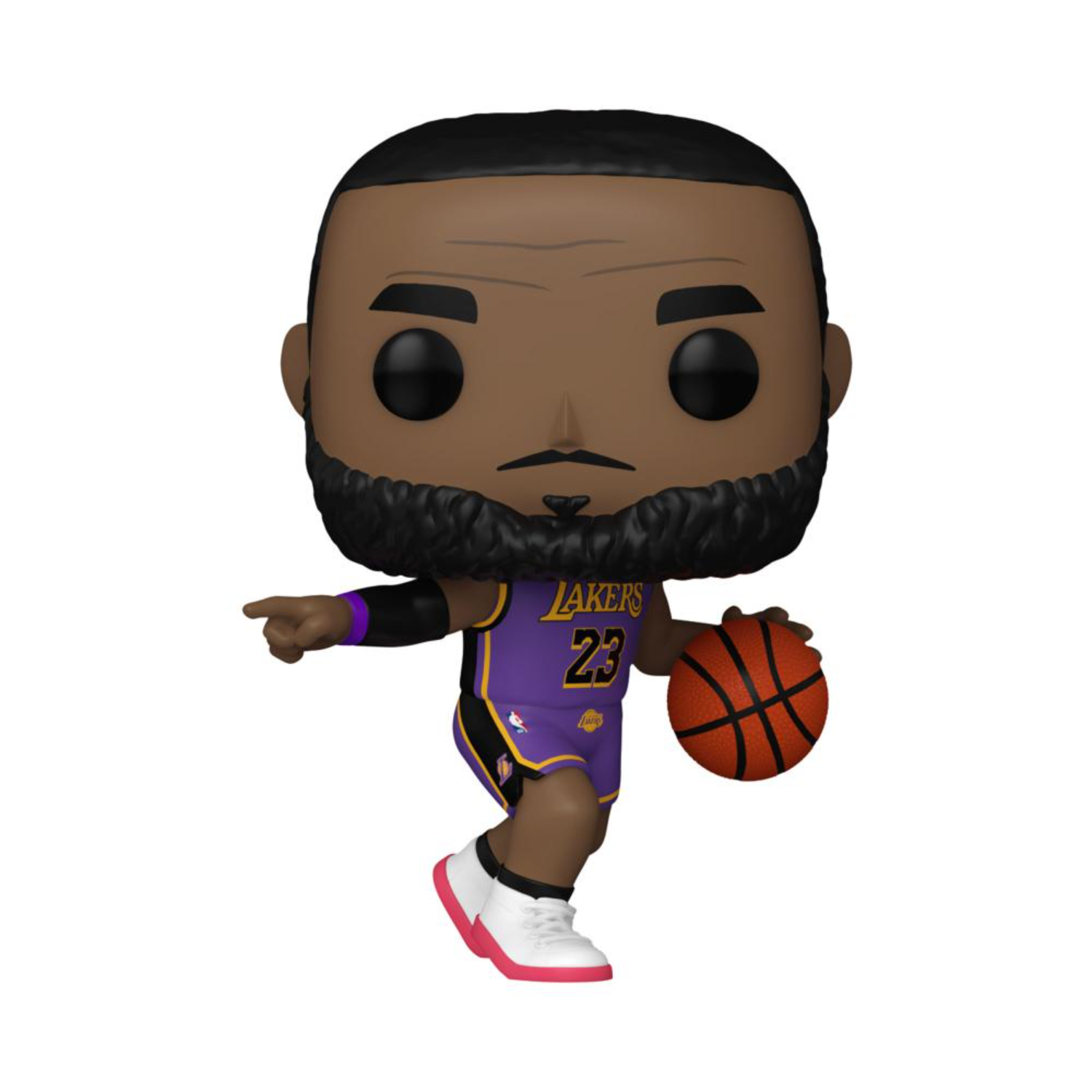 Funko Pop! Basketball: Los Angeles Lakers - Lebron James Pointing (Purple Jersey) - Image 2