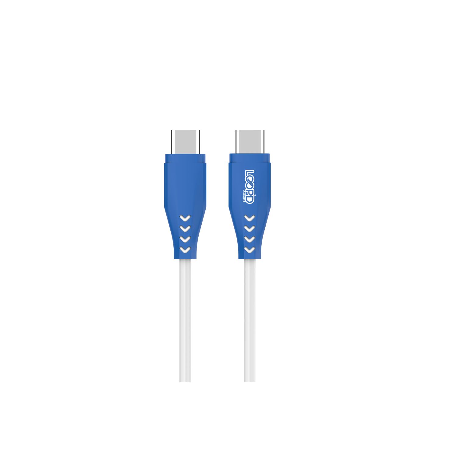 Loopd 60W 1.2m Type C to Type C Cable (Blue and White)