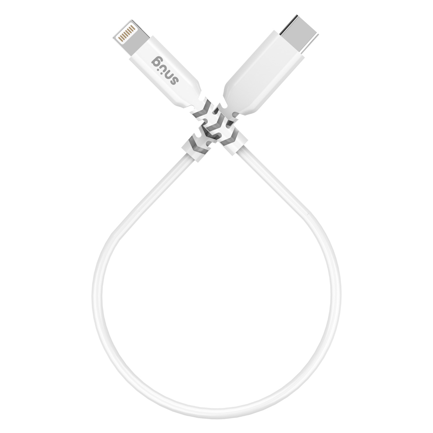 Snüg 30W 0.25m Type C to Lightning Cable (White) - Image 2