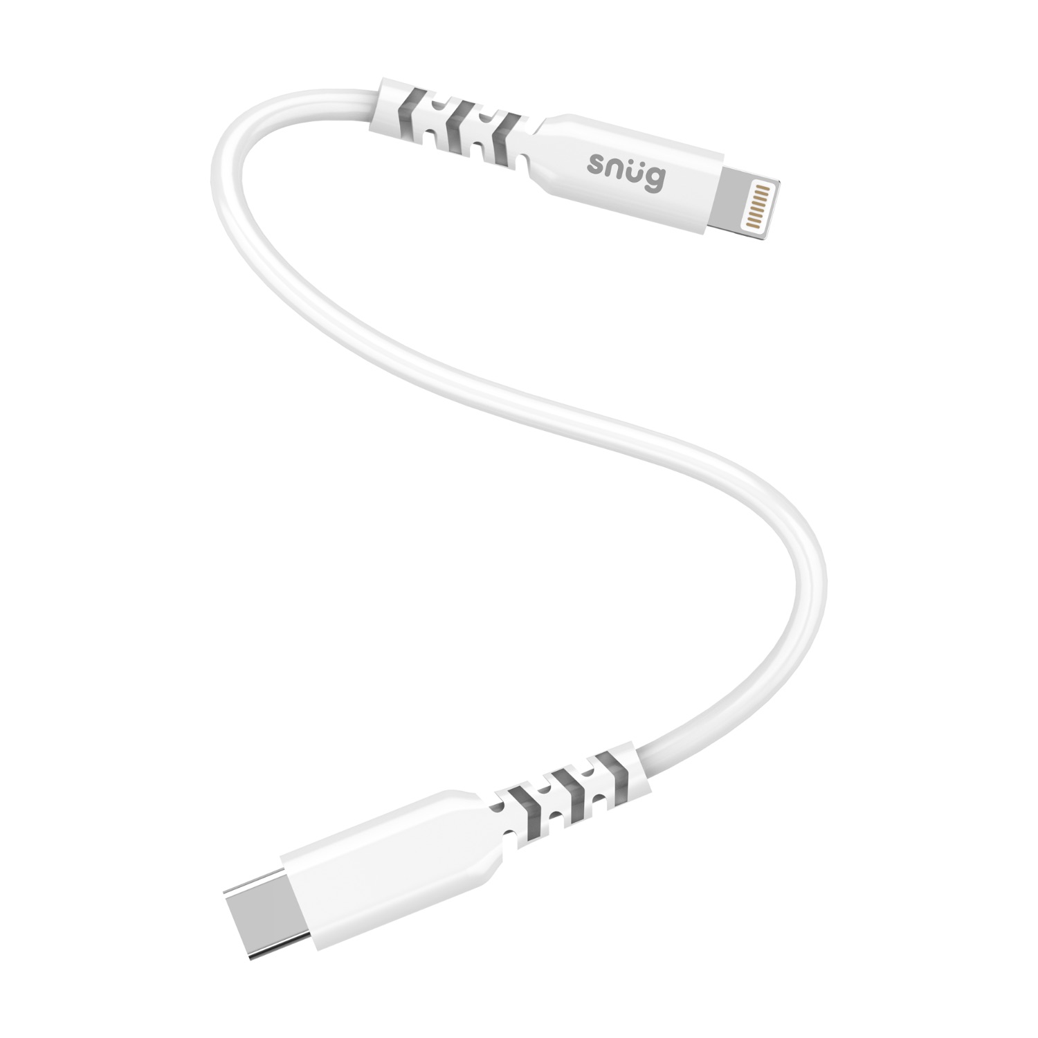 Snüg 30W 0.25m Type C to Lightning Cable (White) - Image 3