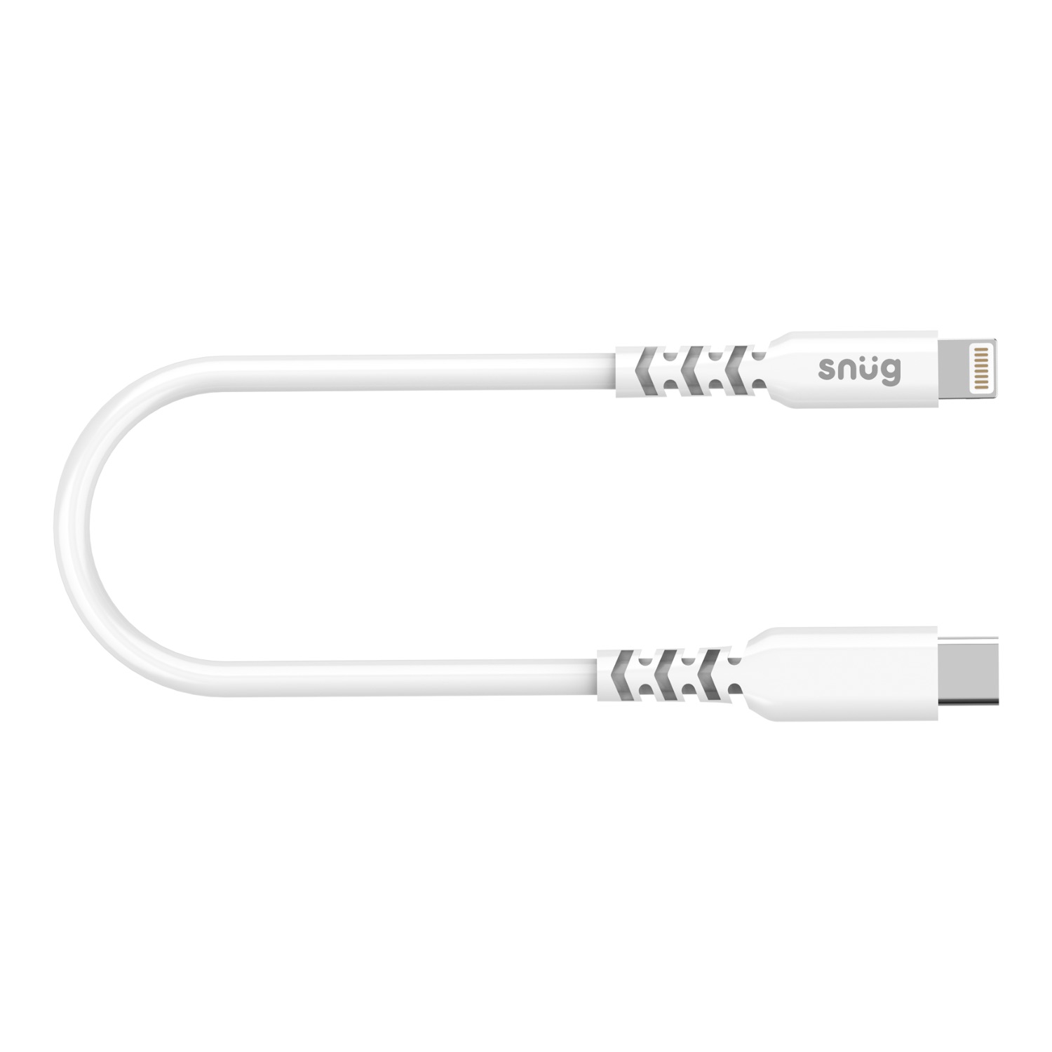 Snüg 30W 0.25m Type C to Lightning Cable (White) - Image 4