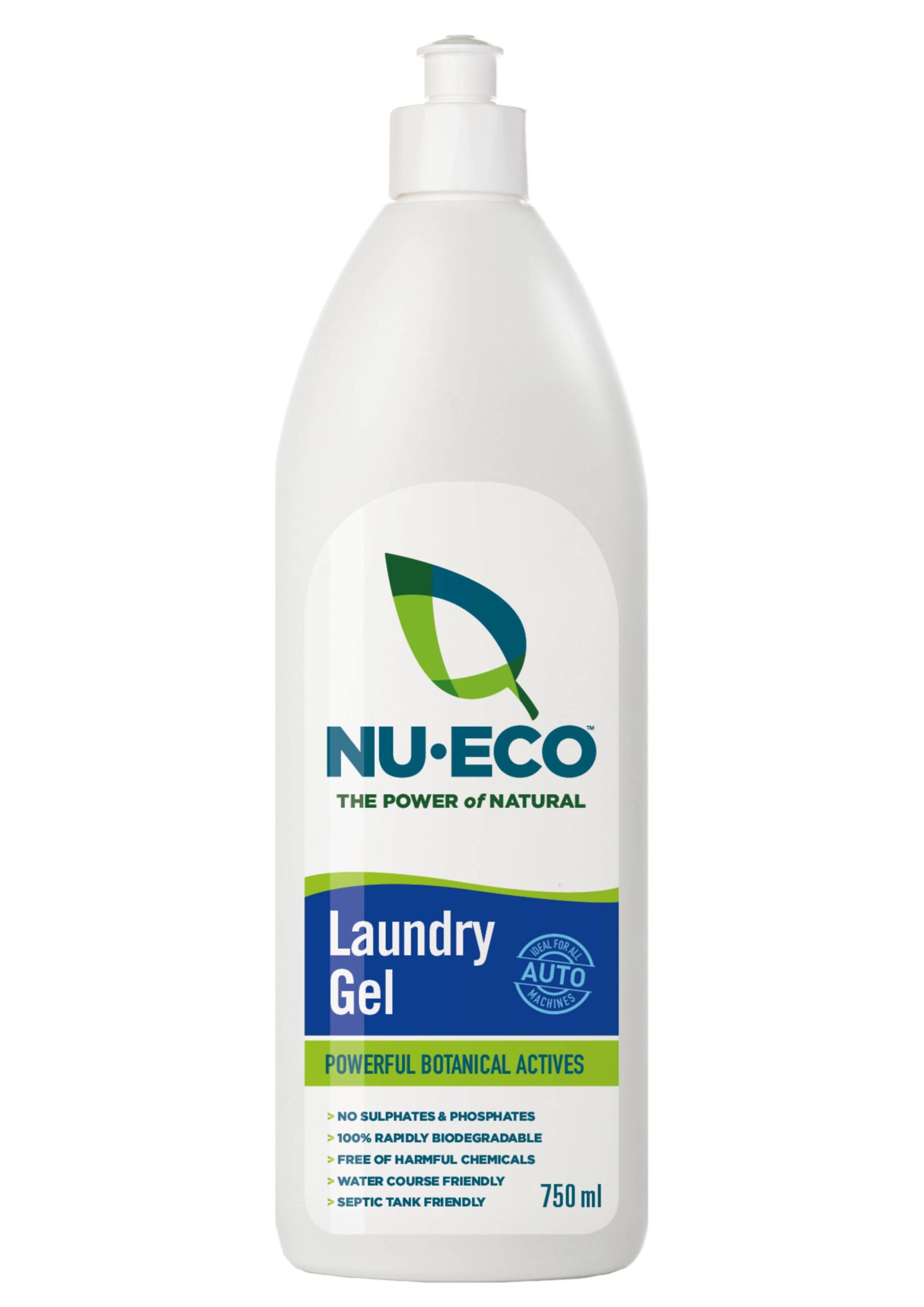 Nu-Eco 100% Bio-degradable Laundry Gel with Powerful Botanical Actives (750ml)