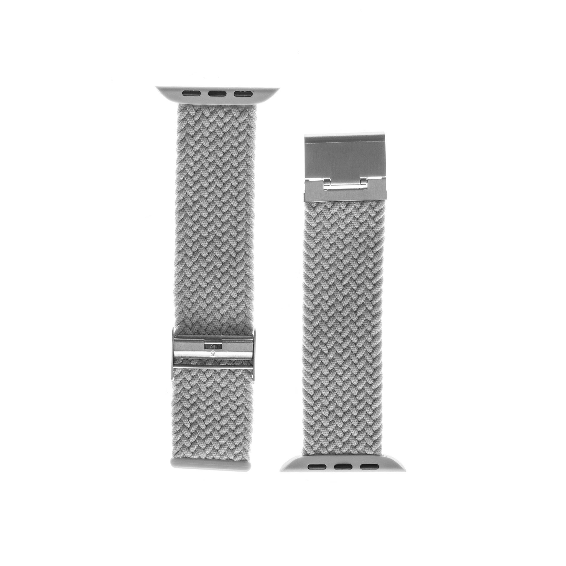 Épique Braided Nylon Watch Strap – Apple Watch Series 4 to 6 (44mm)/ Series SE and SE 3 (44mm)/ Series 7 to 9 (45mm) (Grey)
