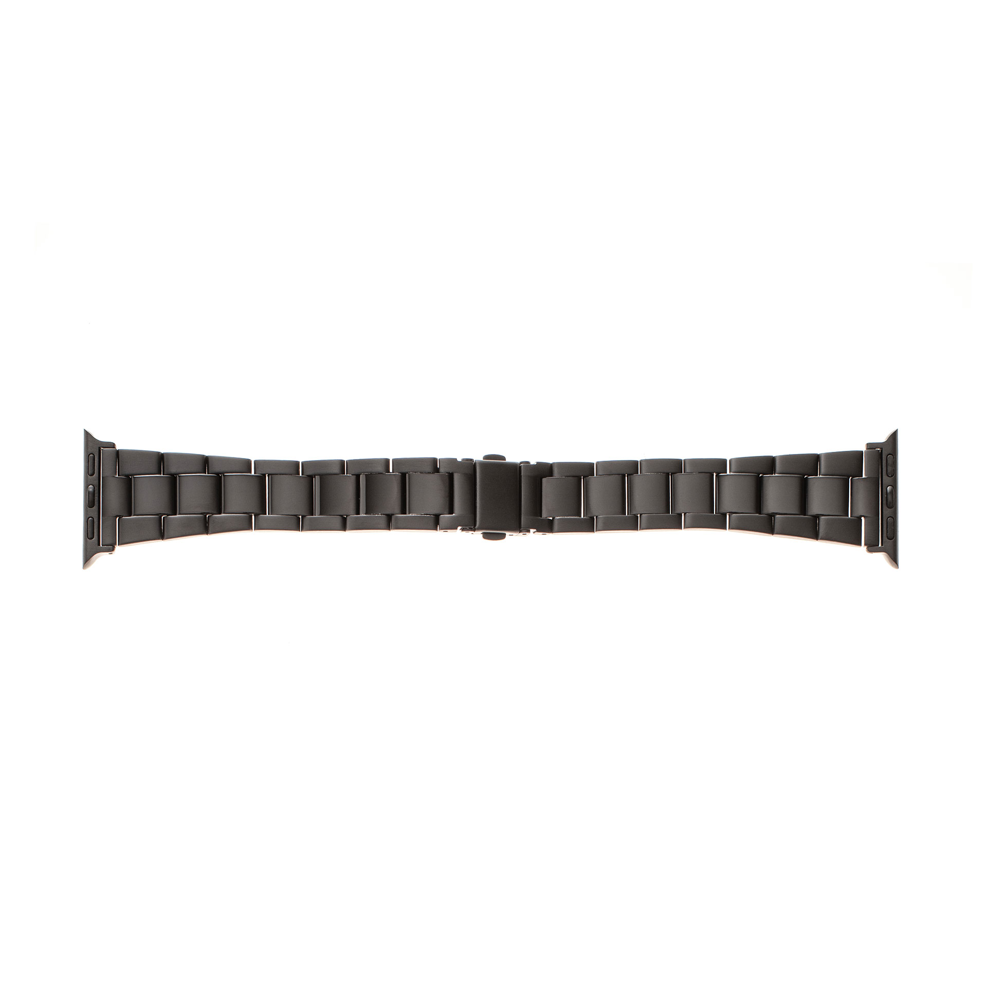 Épique Thin Three-Bead Steel Watch Strap – Apple Watch Series 4 to 6 (44mm)/ Series SE and SE 3 (44mm)/ Series 7 to 9 (45mm) (Black) - Image 2