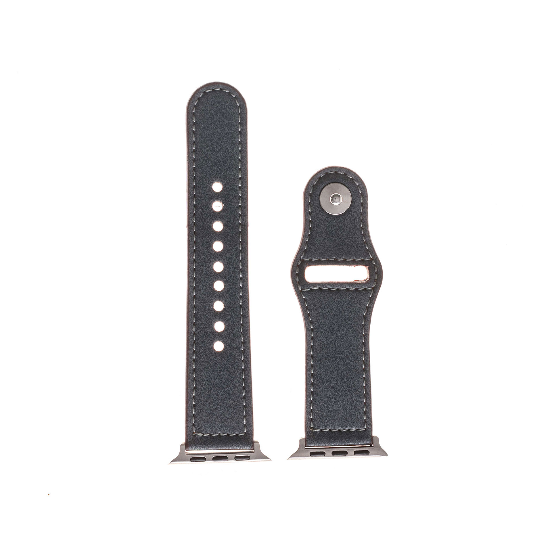 Épique Leather Watch Strap – Apple Watch Series 4 to 6 (44mm)/ Series SE and SE 3 (44mm)/ Series 7 to 9 (45mm) (Grey )