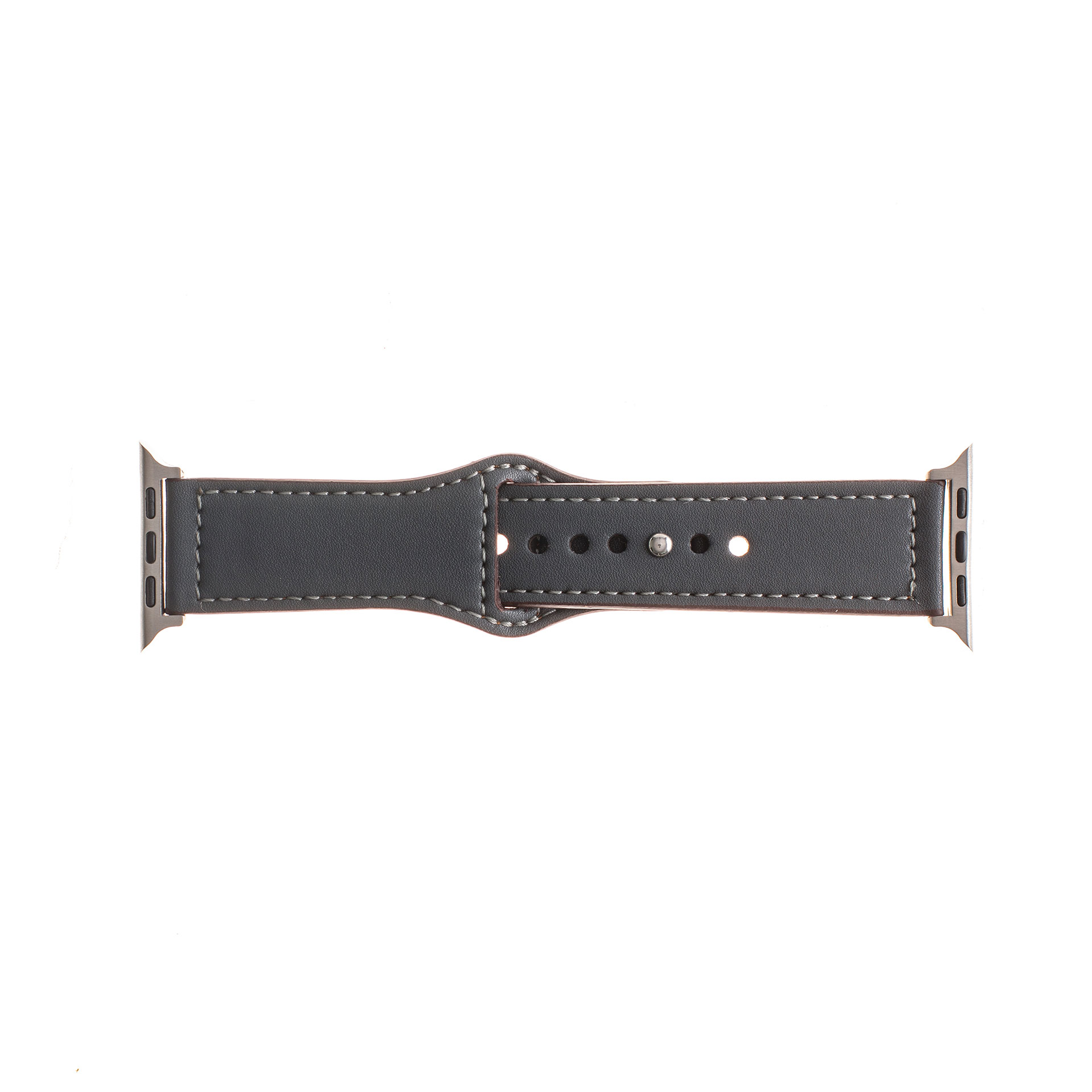 Épique Leather Watch Strap – Apple Watch Series 4 to 6 (44mm)/ Series SE and SE 3 (44mm)/ Series 7 to 9 (45mm) (Grey ) - Image 2