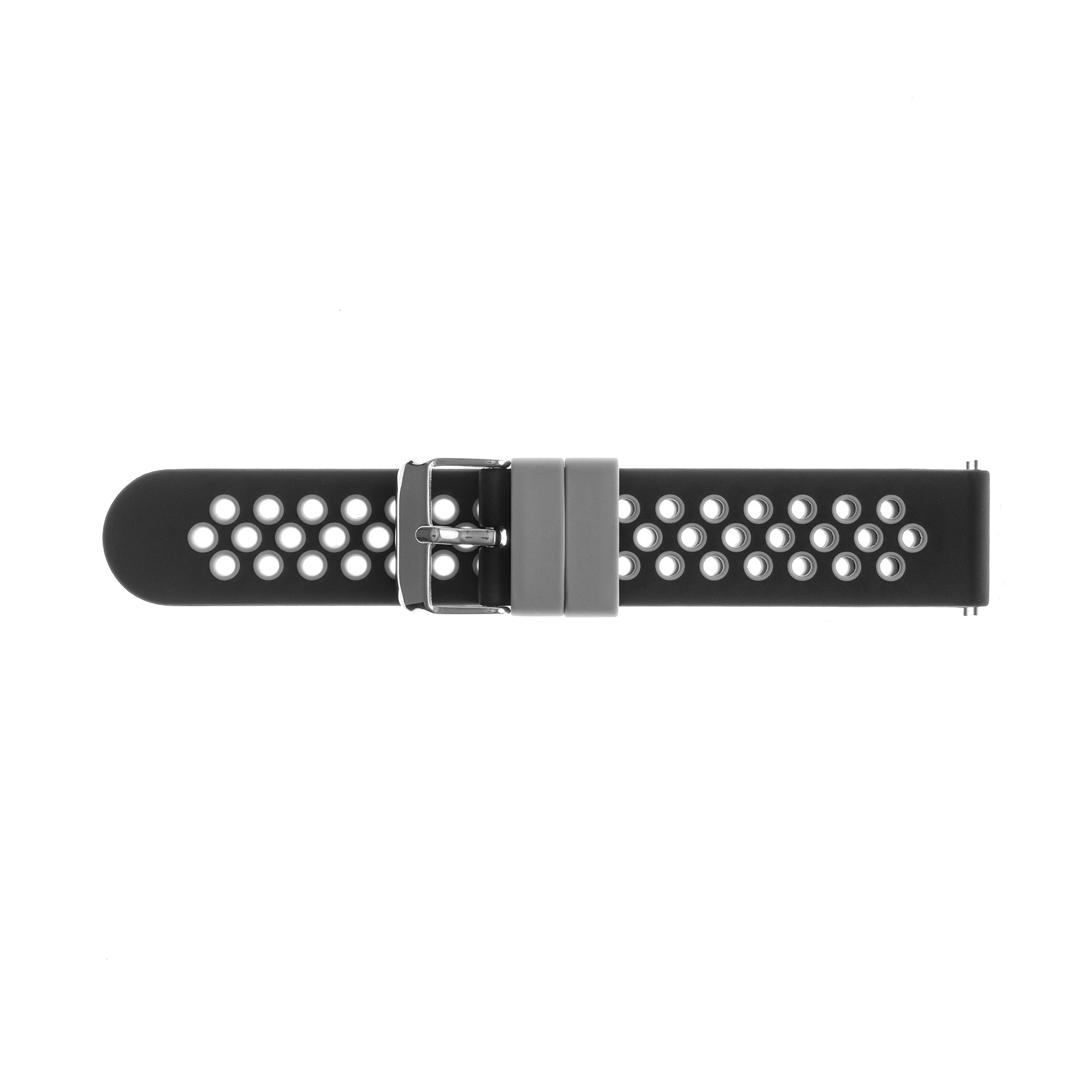 Épique Silicone Two-Tone Small Hole Watch Strap – Garmin Vivofit 1 & Vivofit 2 (Black and White) - Image 2