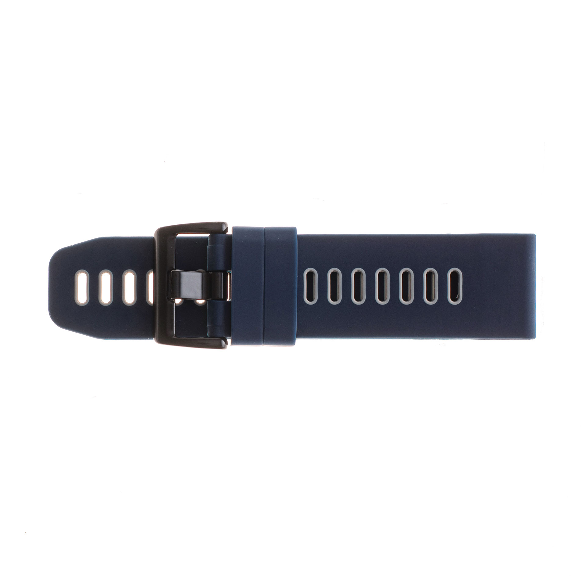 Épique Silicone Two-Tone Large Hole Watch Strap – Garmin Fenix 6X (Navy and Grey) - Image 2