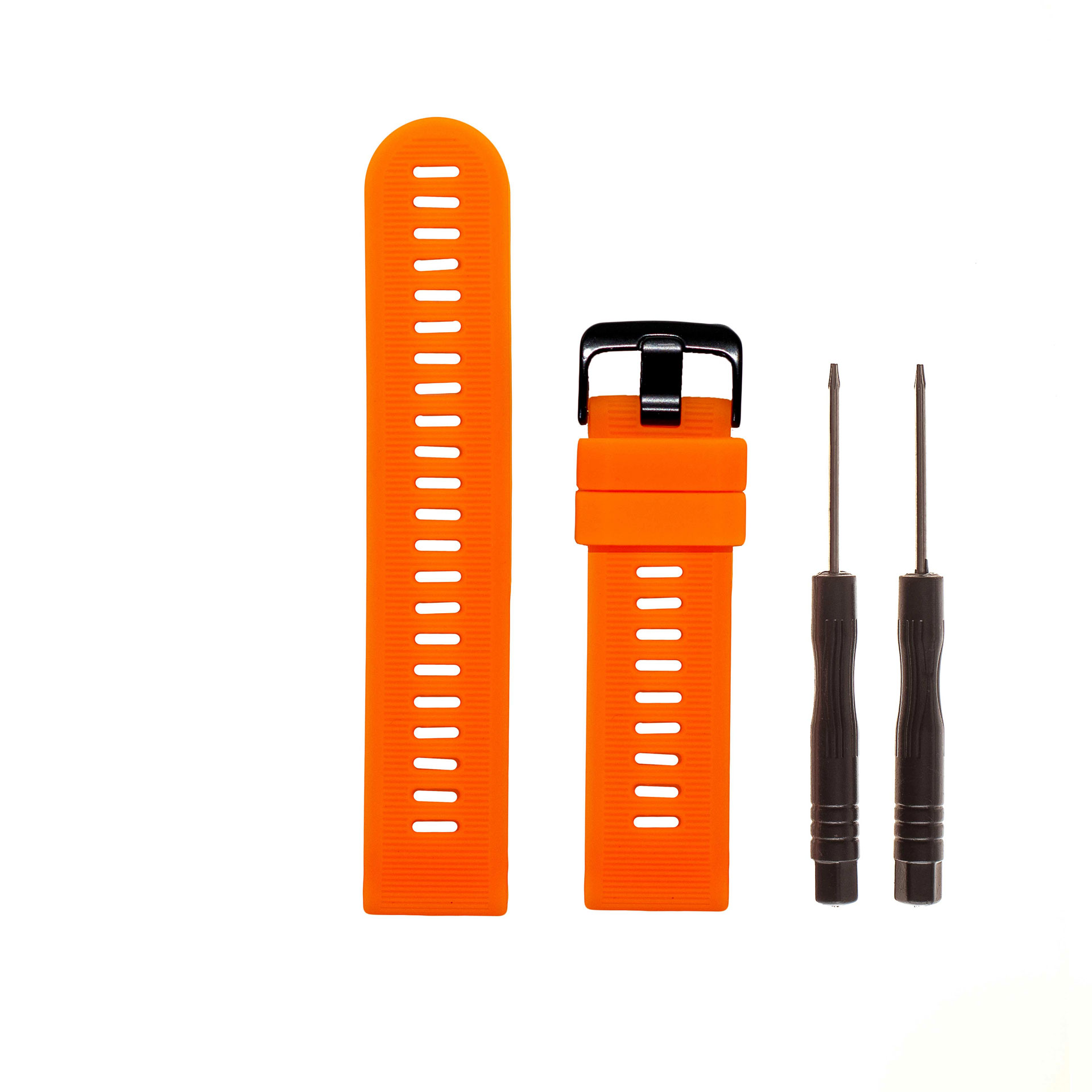 Épique Silicone Plain Watch Strap – Garmin Forerunner 945/ Forerunner 935/ Fenix5 Plus/ Fenix5/ Quatix 5/ Quatix 5 Sapphire/ Approach S60 (Orange)