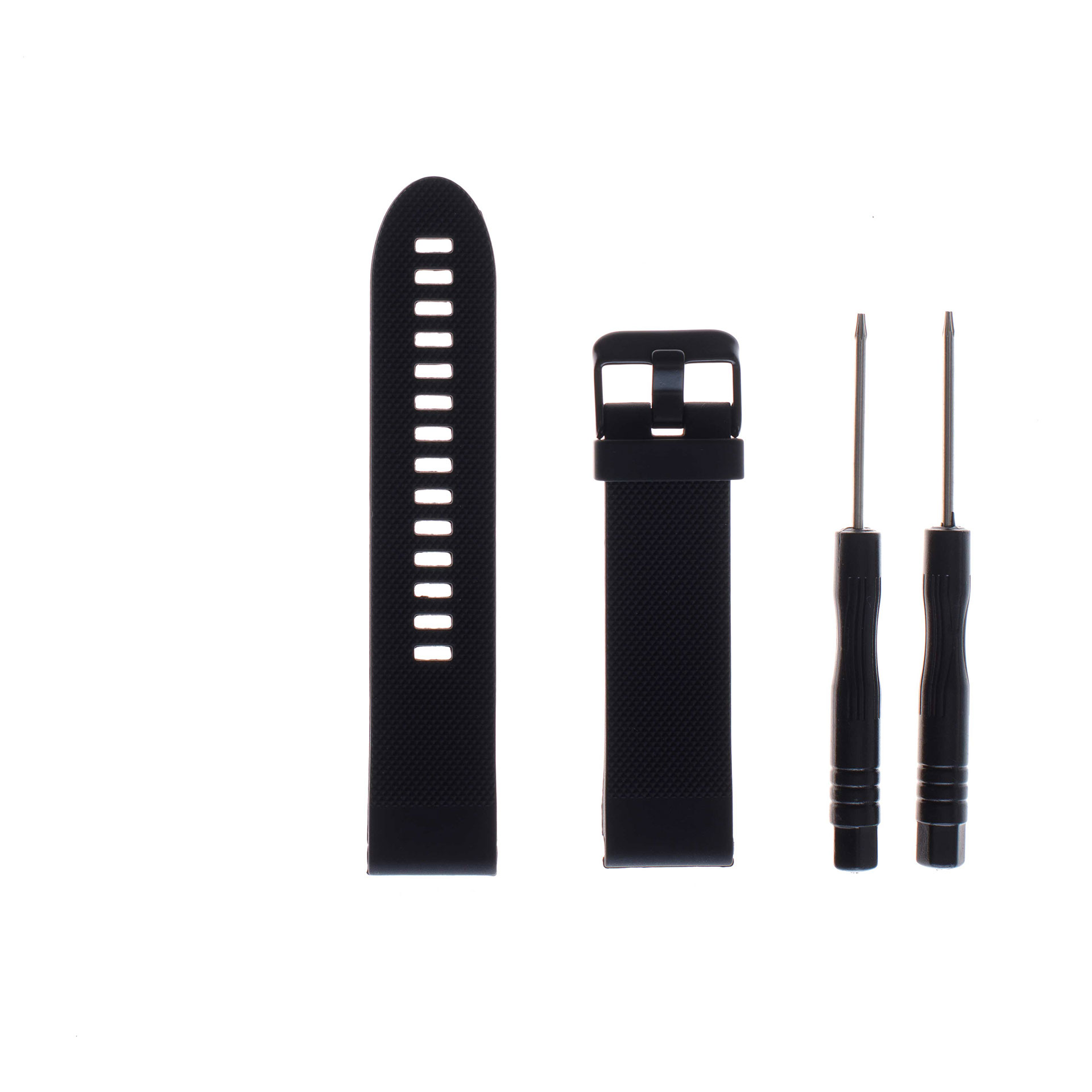 Épique Silicone Plain Watch Strap – Garmin Venu/ Vivomove 3/ Vivoactive 3/ Forerunner 245/ Forerunner 645 (Black)
