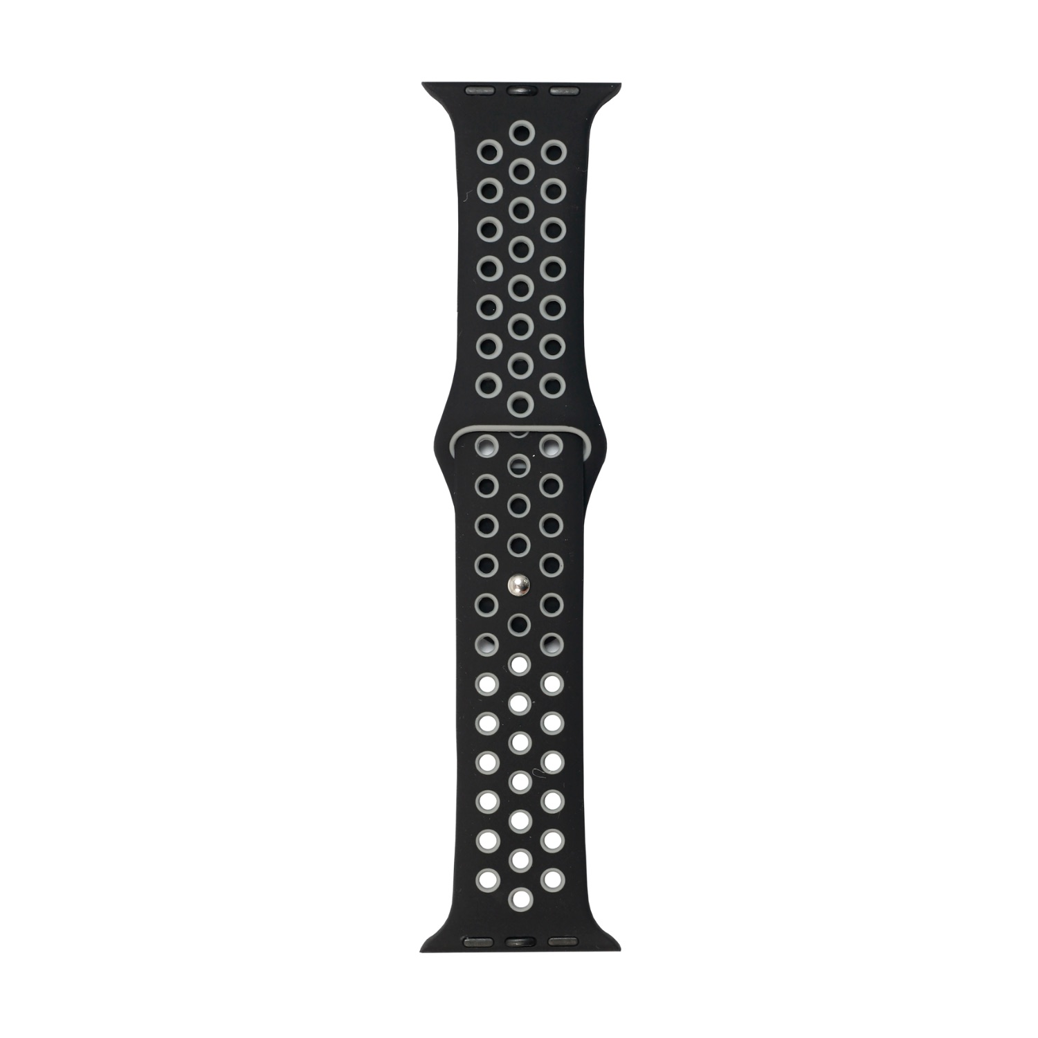 Body Glove Silicone Watch Strap - Apple Watch Series 4 to 6 (44mm)/ Series SE and SE 3 (44mm)/ Series 7 to 9 (45mm)/ Series 10 to 11 (46mm)/ Series Ultra, Ultra 2 and 3 (49mm) (Black and Grey)