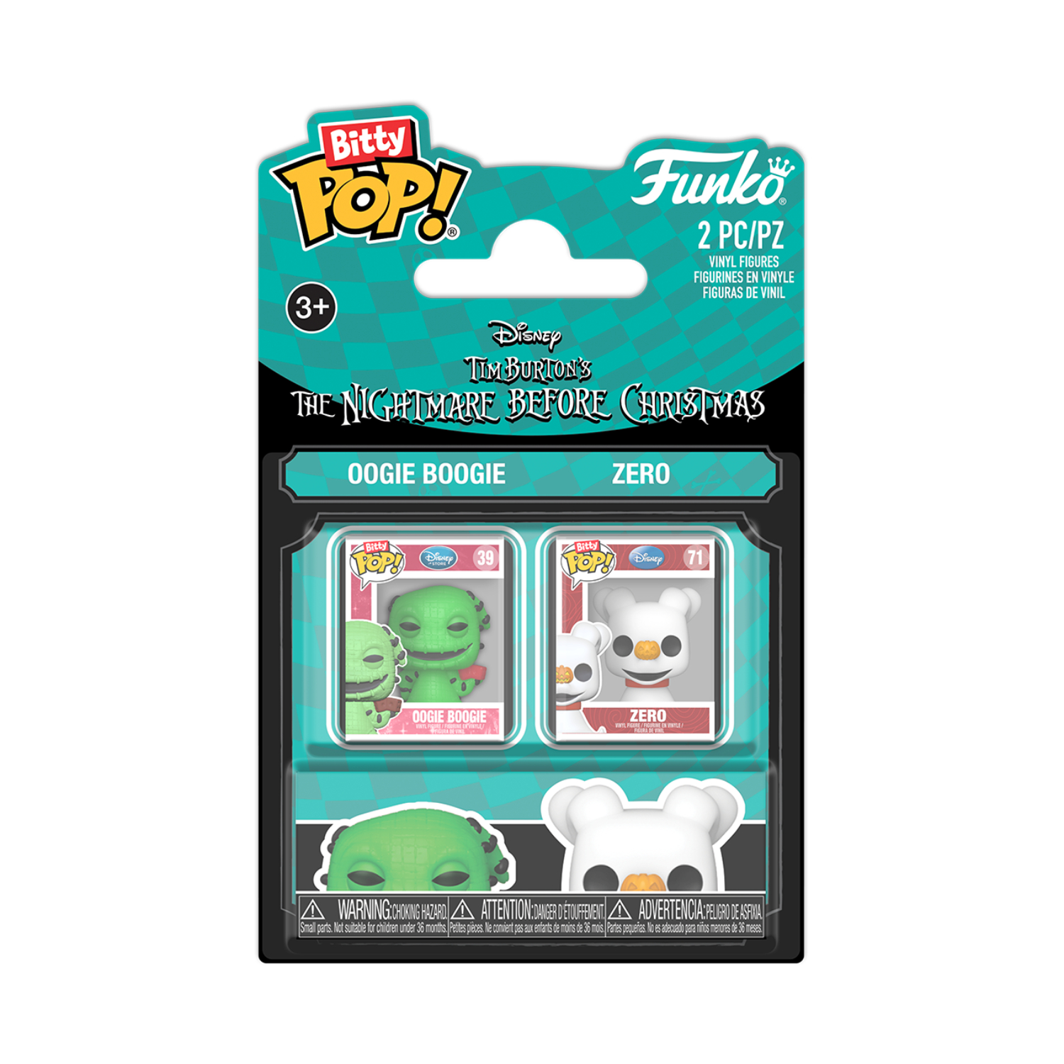 Funko Bitty Pop! The Nightmare Before Christmas - Oogie Boogie and Zero (2-Pack)