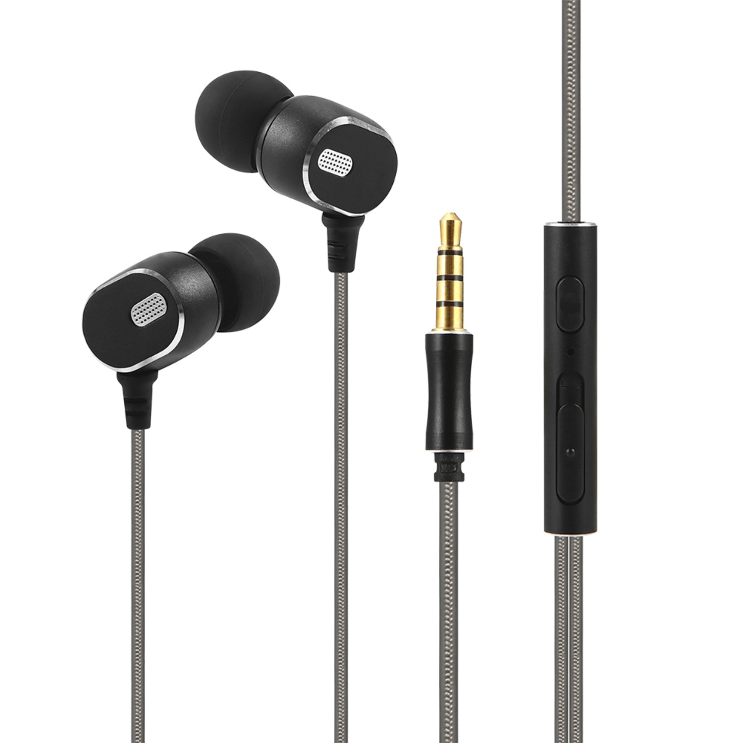 INTOUCH Explosive Wired Earphones (Black and Silver) - Image 3