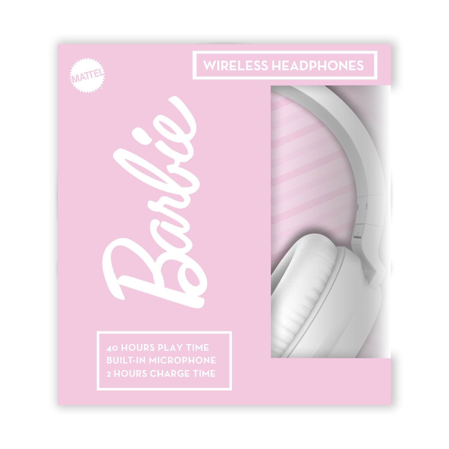 Barbie Wireless Headphones (Pink and White) - Image 4