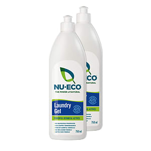 Nu-Eco 100% Bio-degradable Laundry Gel with Powerful Botanical Actives (2 x 750ml)