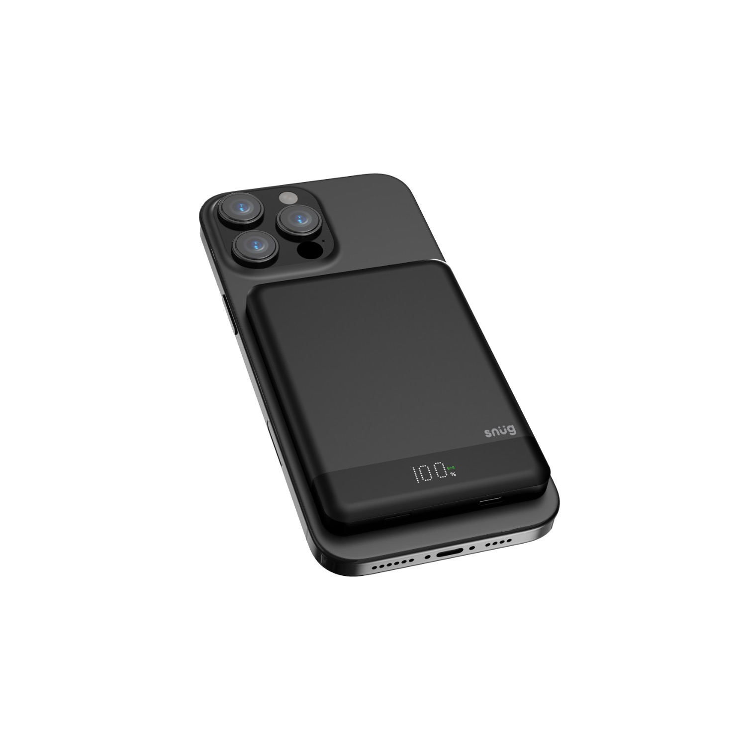 Snüg 5 000mAh Magnetic Wireless Powerbank - (Black) - Image 4