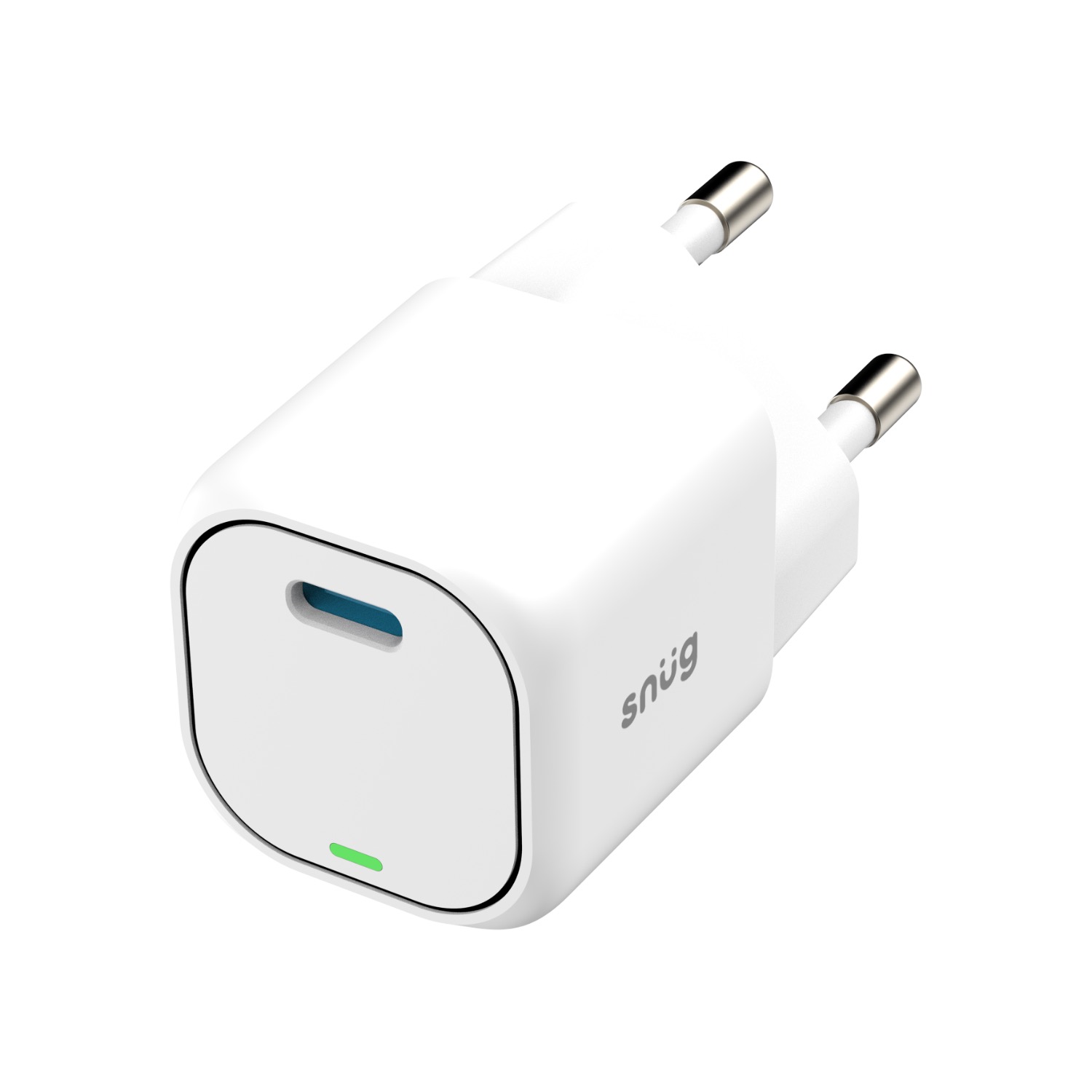 Snüg Mini 25W Single Type C Port PD and GaN Ultra Fast Charging Wall Charger (White) - Image 4