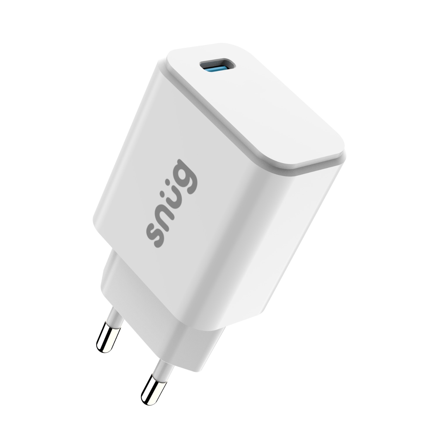Snüg Mini 25W Single Type C Port PD and GaN Ultra Fast Charging Wall Charger (White) - Image 2