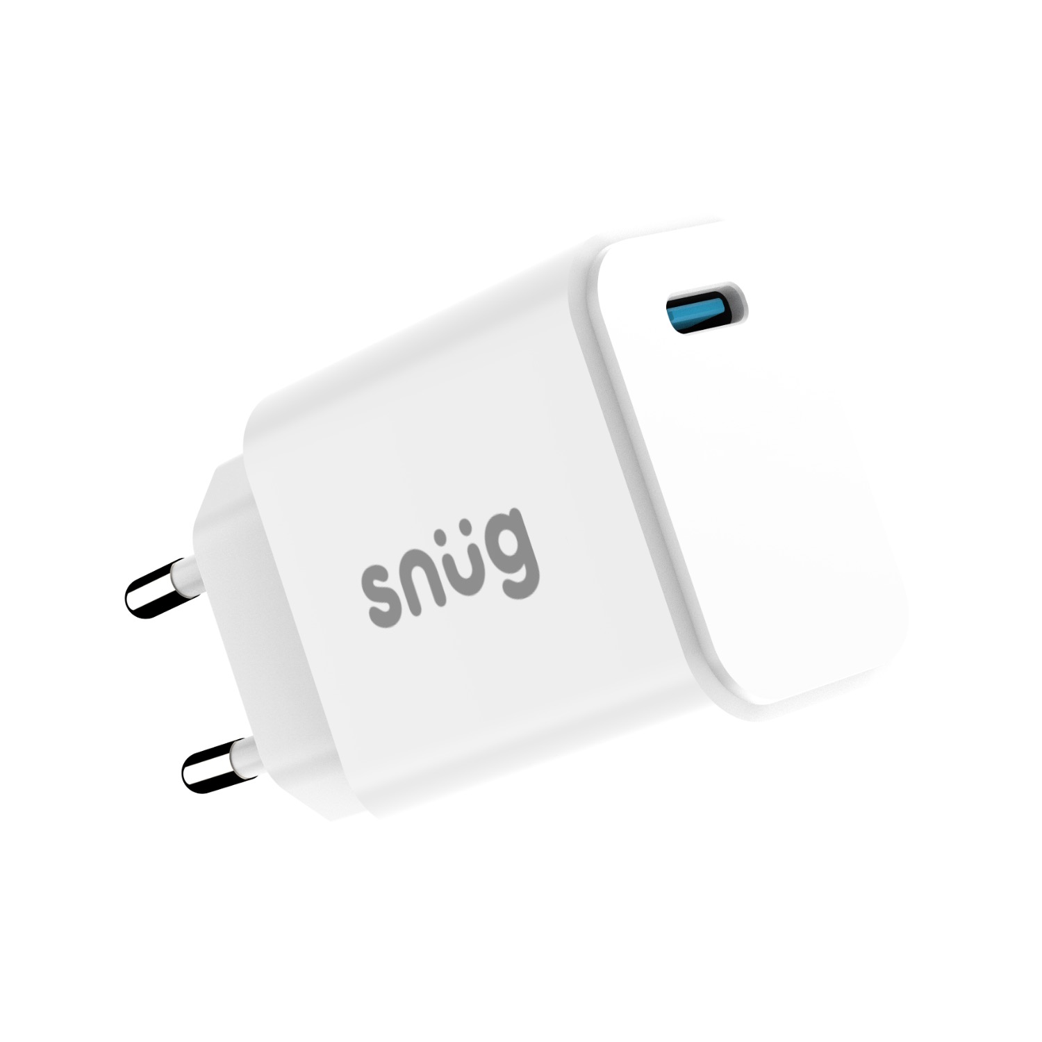 Snüg Mini 25W Single Type C Port PD and GaN Ultra Fast Charging Wall Charger (White) - Image 3