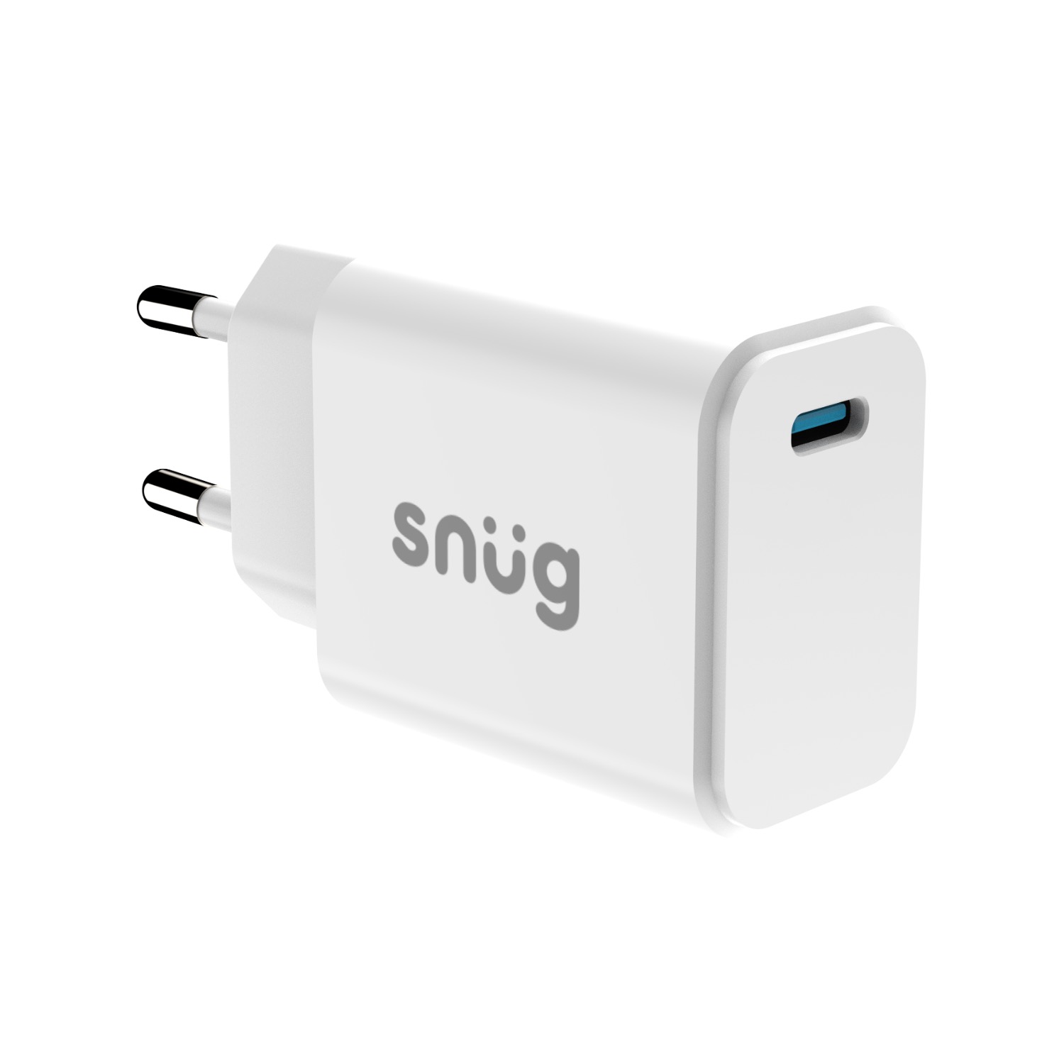 Snüg Mini 25W Single Type C Port PD and GaN Ultra Fast Charging Wall Charger (White) - Image 4