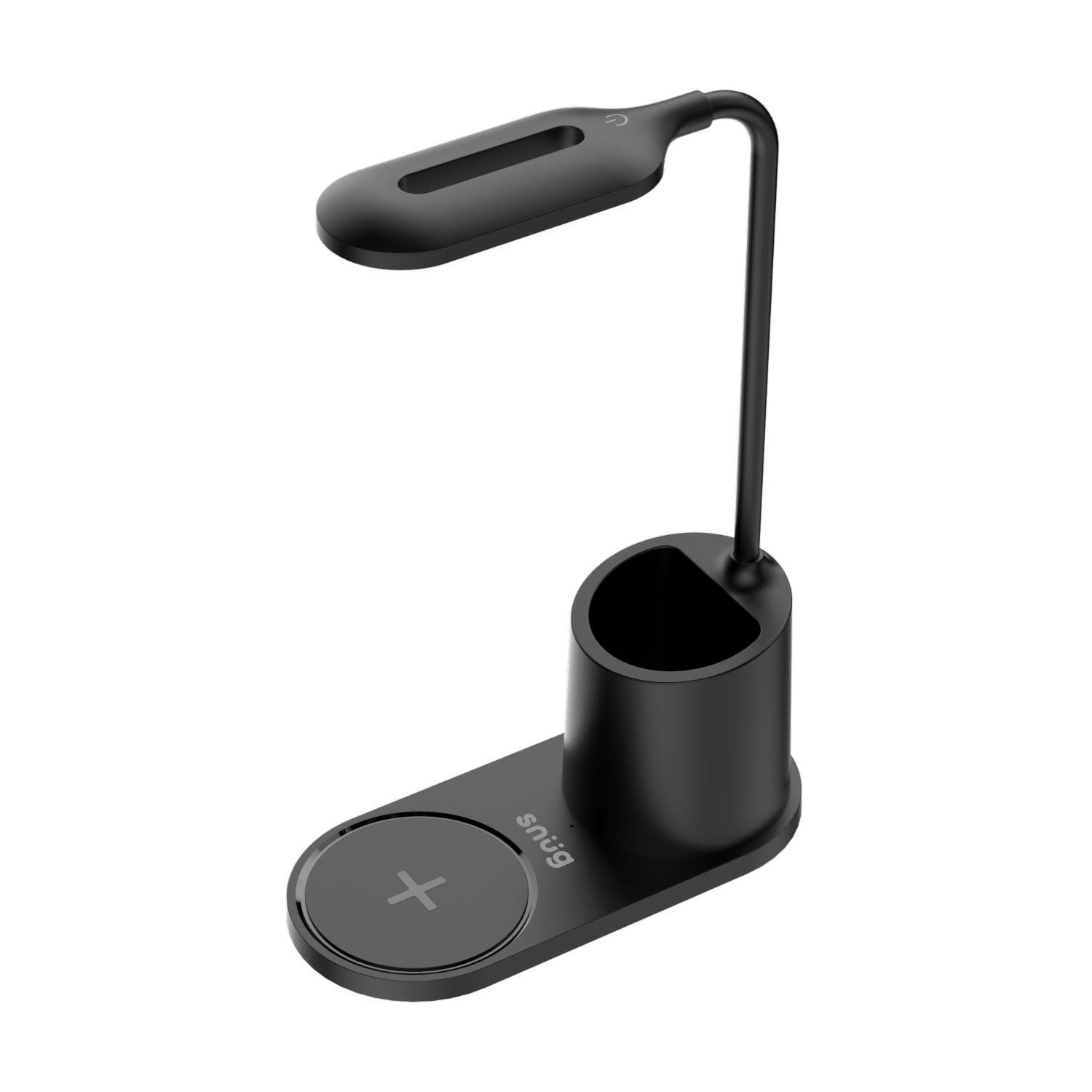 Snüg 15W LED Wireless Charging Plate with Pen Holder (Black) - Image 2