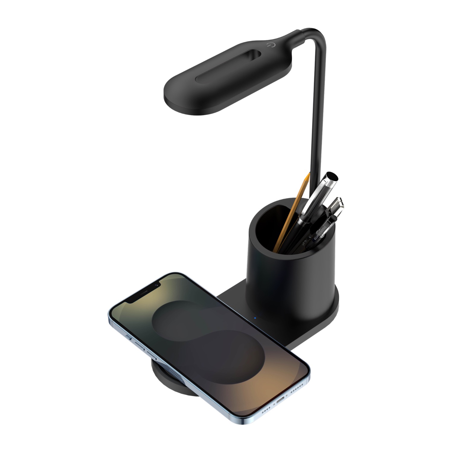 Snüg 15W LED Wireless Charging Plate with Pen Holder (Black) - Image 7