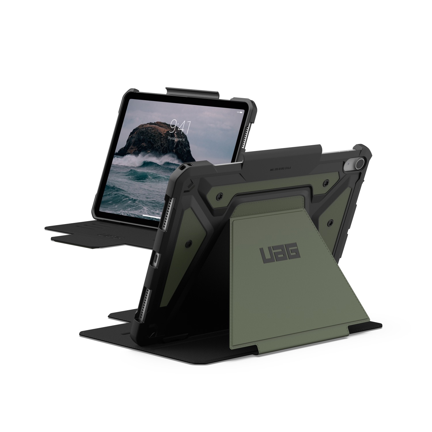 UAG Metropolis SE Tablet Case - Apple iPad Air 11 (2024, 2025 and 2026)/ iPad Air (2020 and 2022)/ iPad Pro 11 (2018) (Olive)