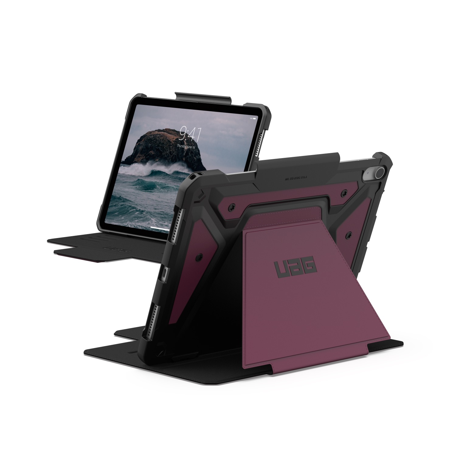 UAG Metropolis SE Tablet Case - Apple iPad Air 11 (2024, 2025 and 2026)/ iPad Air (2020 and 2022)/ iPad Pro 11 (2018) (Bordeaux)