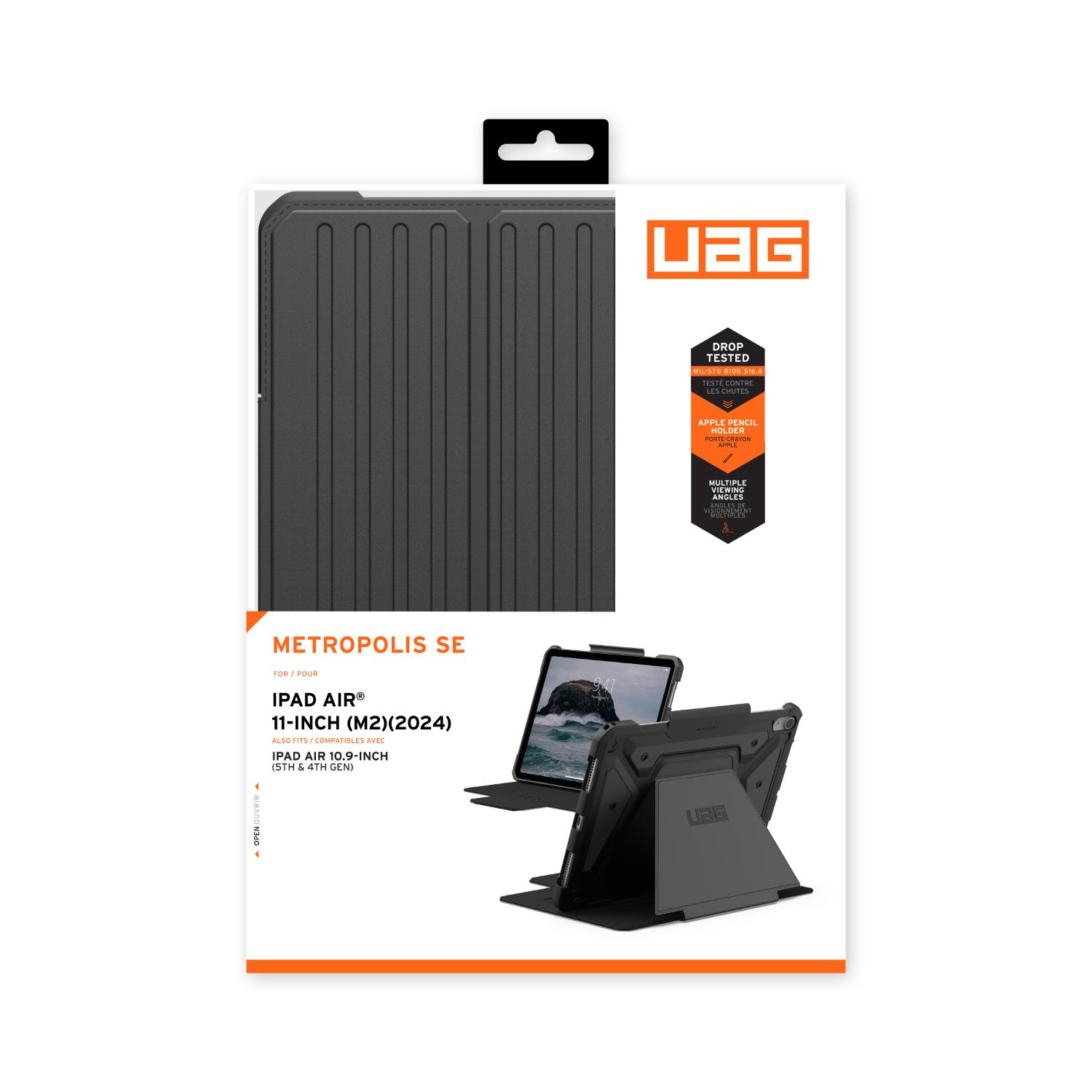 UAG Metropolis SE Tablet Case - Apple iPad Air 11 (2024, 2025 and 2026)/ iPad Air (2020 and 2022)/ iPad Pro 11 (2018) (Black) - Image 11
