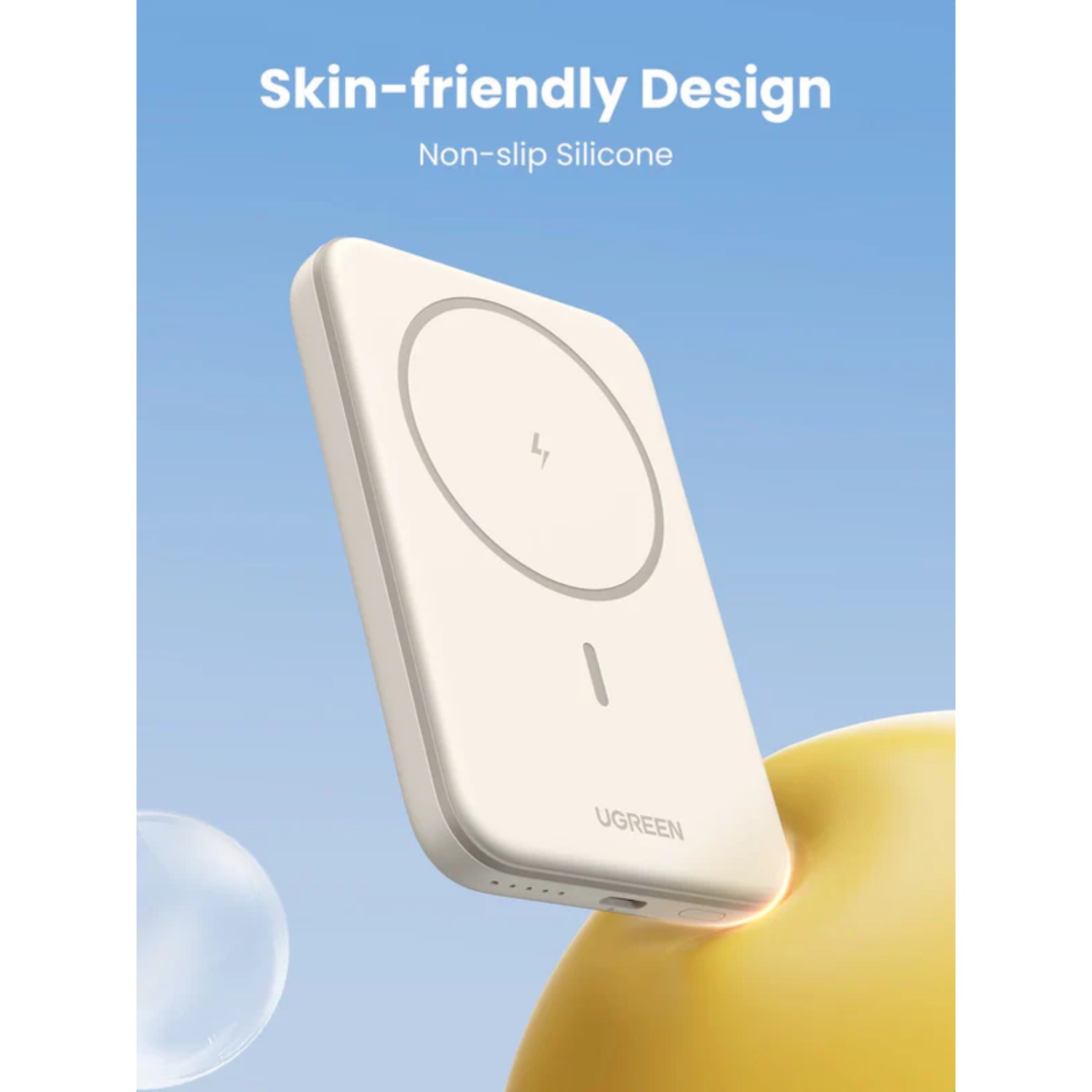 UGREEN 5 000mAh Single Type C Port Magnetic Wireless Powerbank (White) - Image 9