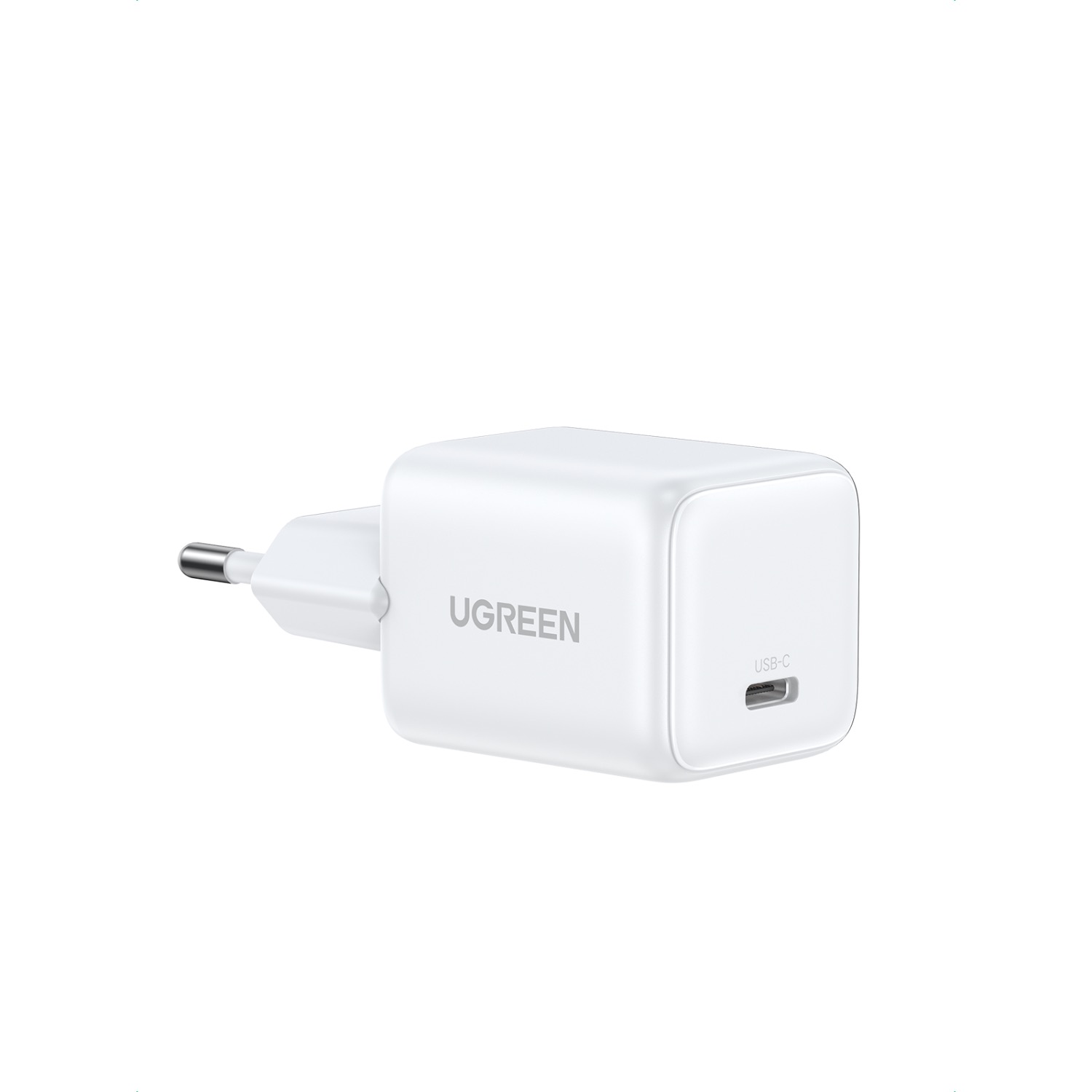 UGREEN 30W Single Type C Port PD, QC and GaN Ultra Fast Charging Wall Charger (White)