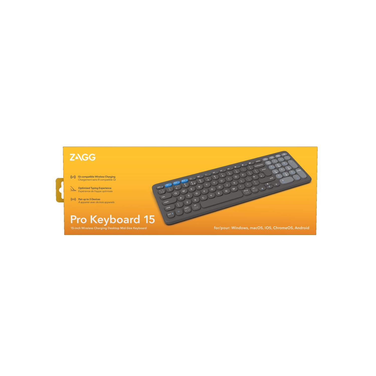 ZAGG Pro Wireless Keyboard (15-Inch) (Grey) - Image 11